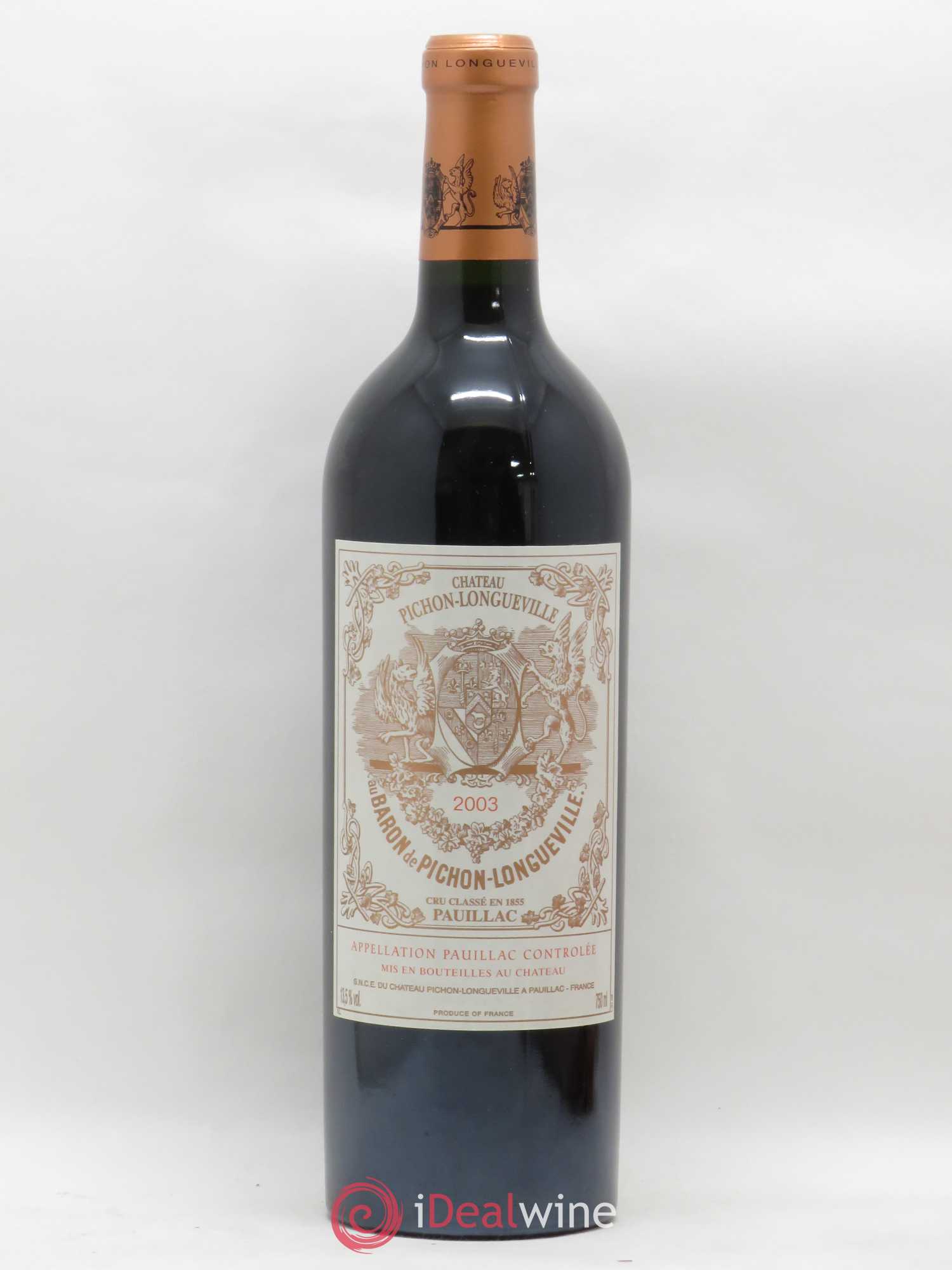 Pichon Longueville Baron 2ème Grand Cru Classé 2003 - Lot de 1 bouteille - 0