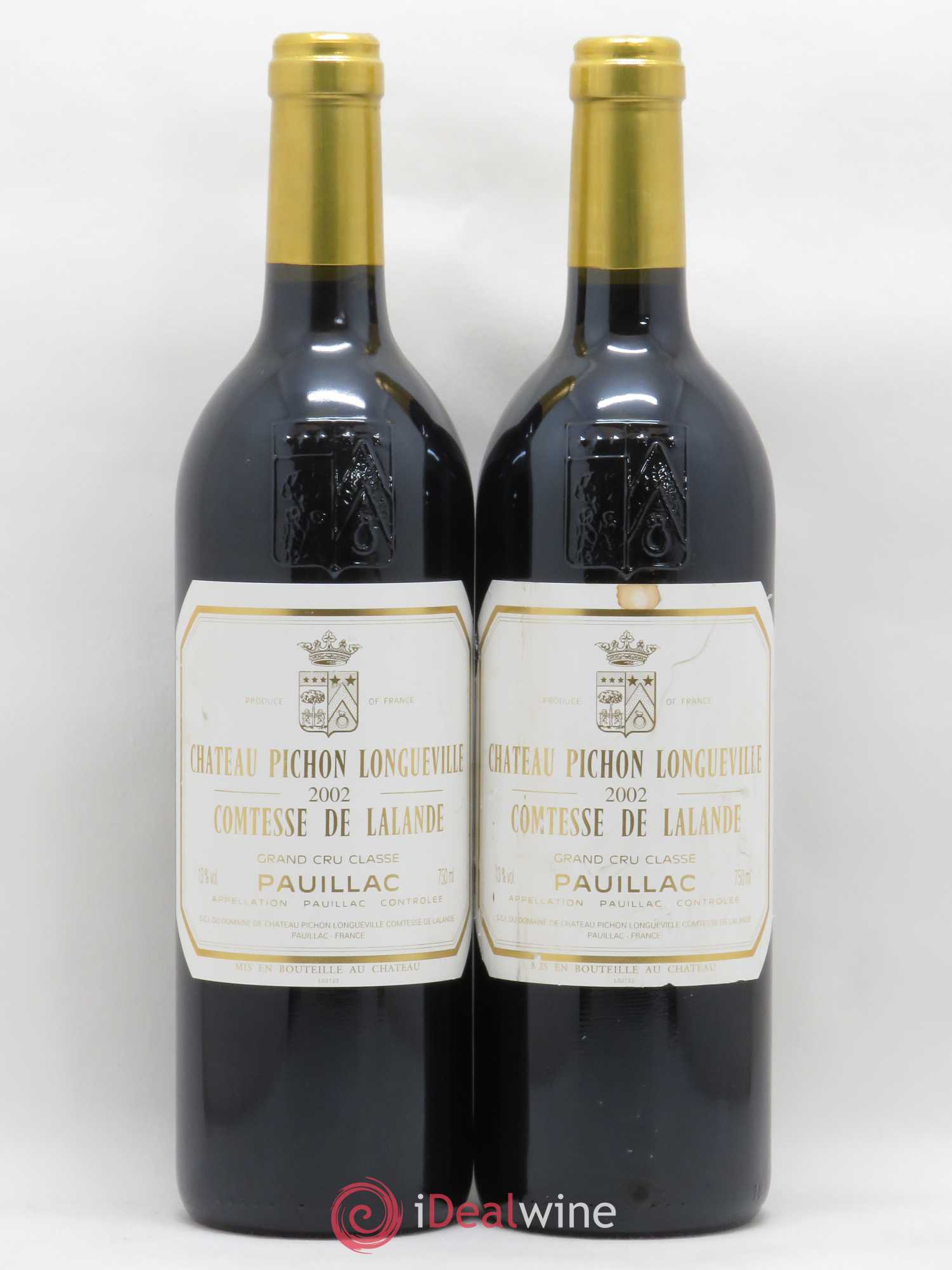 Château Pichon Longueville Comtesse de Lalande 2ème Grand Cru Classé 2002 - Lot de 2 bouteilles - 0
