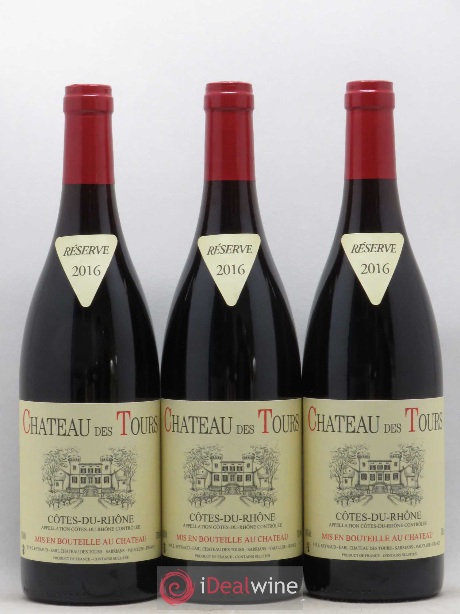 Côtes-du-Rhône Château des Tours Emmanuel Reynaud 2016 - Lot de 3 bouteilles - 0