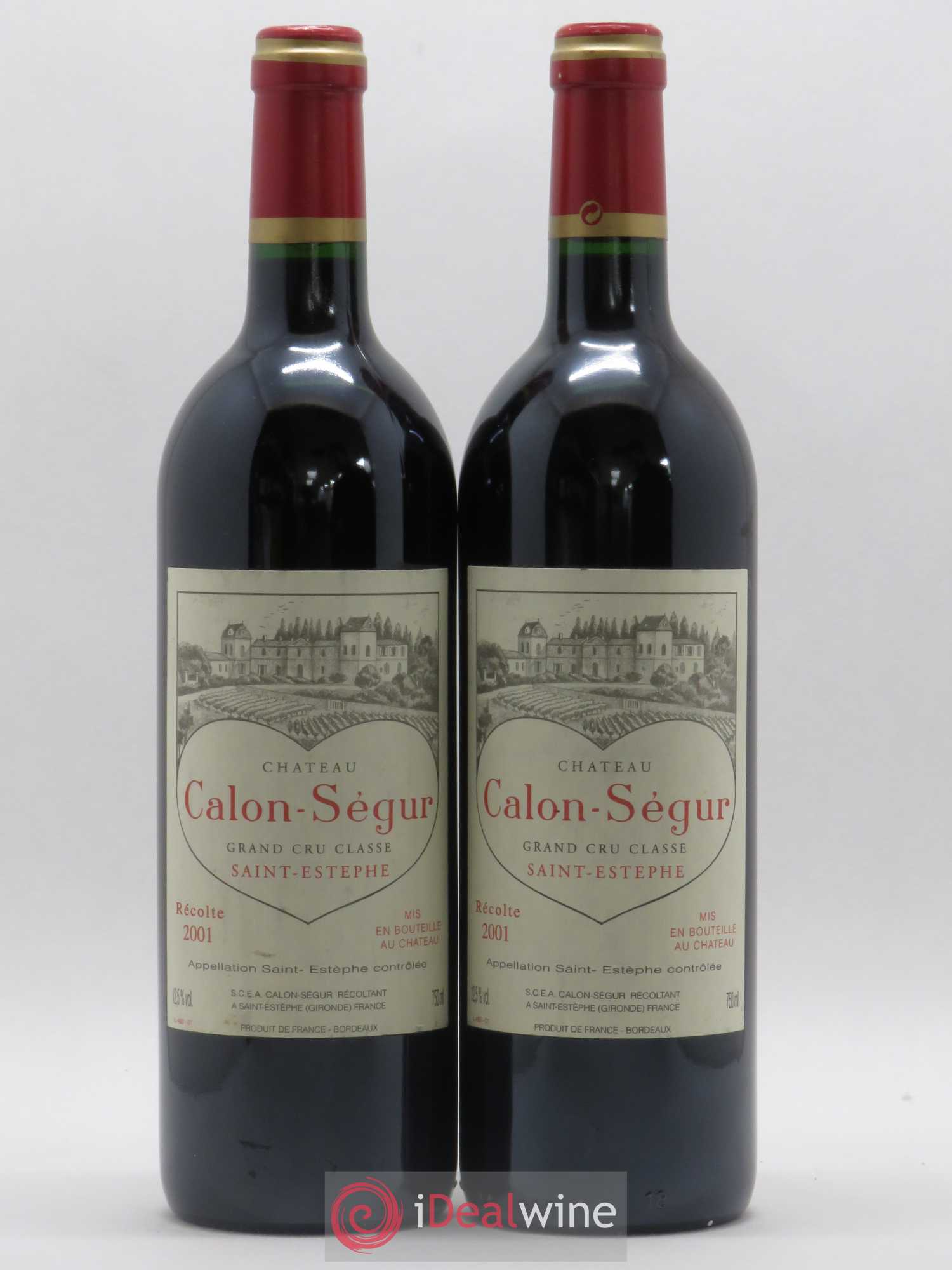 Château Calon Ségur 3ème Grand Cru Classé 2001 - Lot de 2 bouteilles - 0