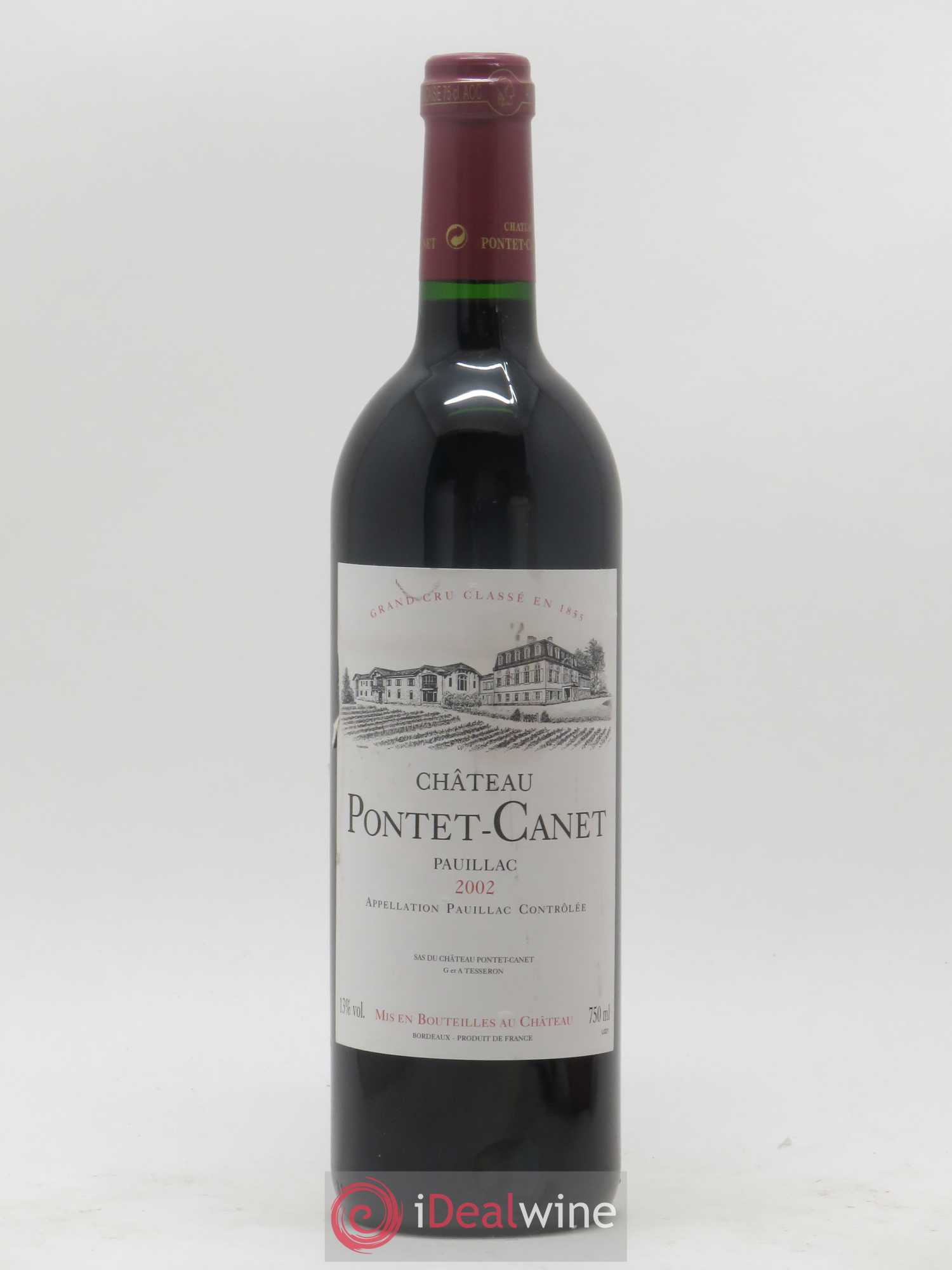 Château Pontet Canet 5ème Grand Cru Classé 2002 - Lot de 1 bouteille - 0
