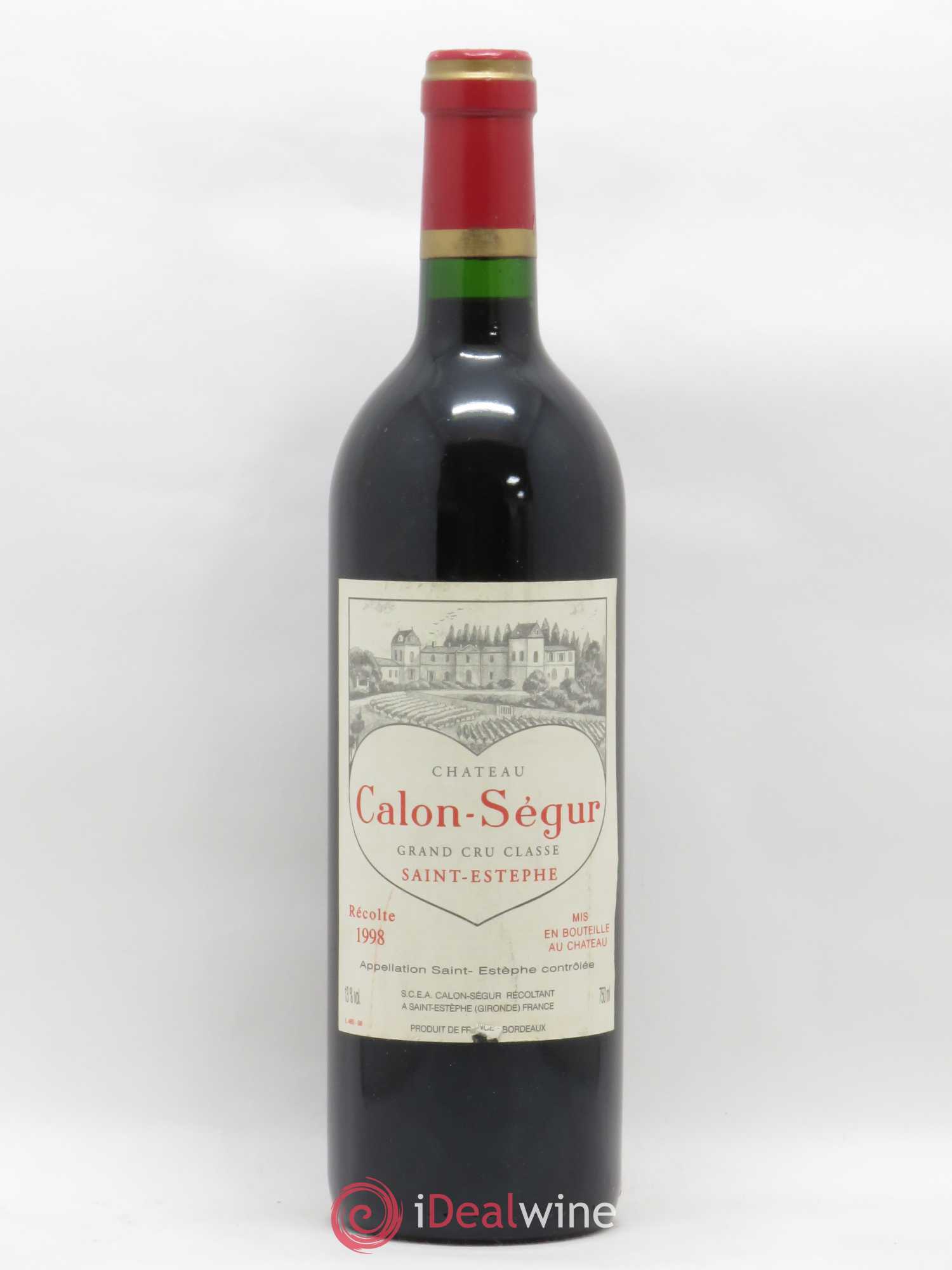 Château Calon Ségur 3ème Grand Cru Classé 1998 - Lot de 1 bouteille - 0