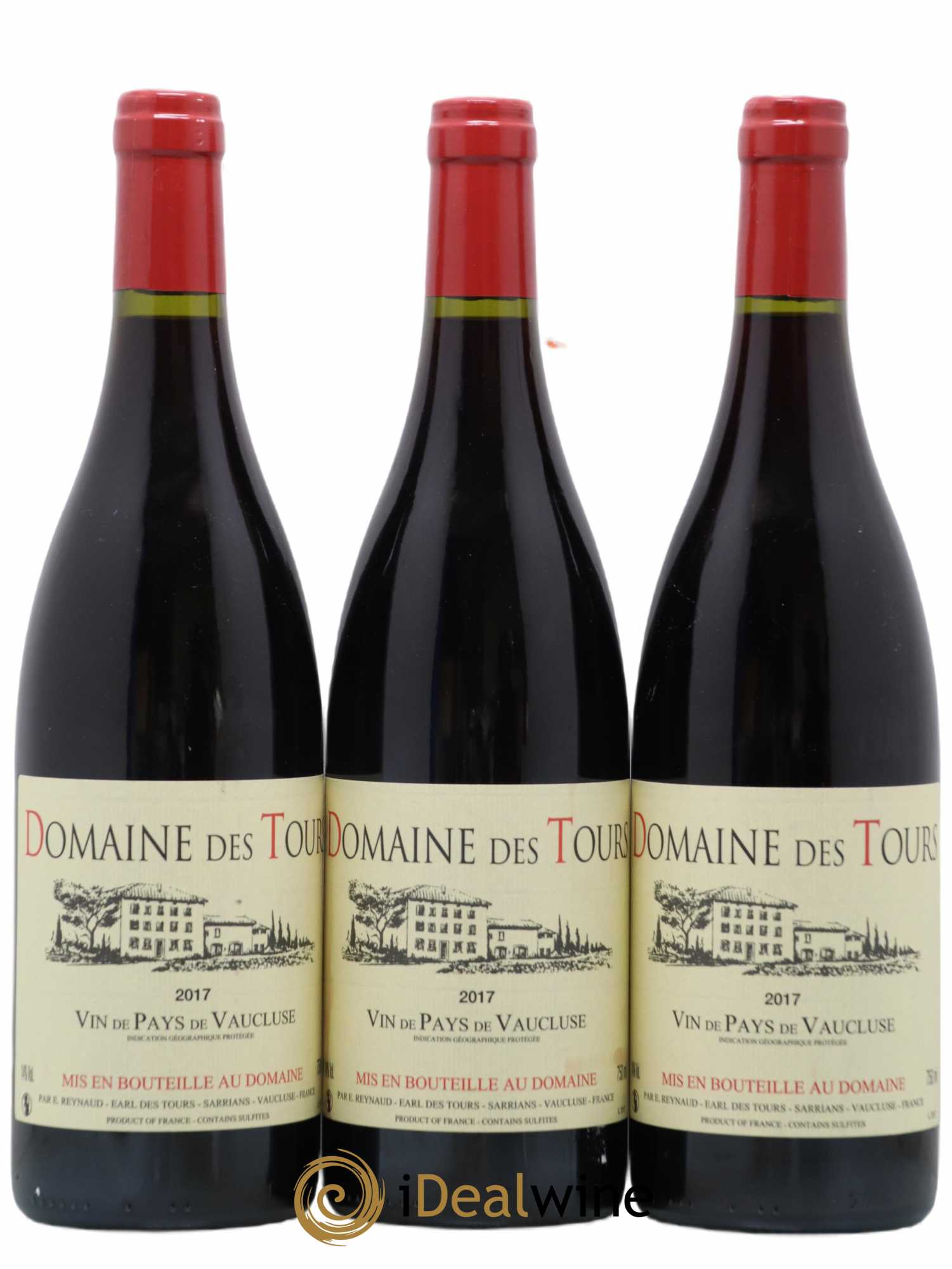 Vaucluse (Vin de Pays de Vaucluse) Domaine des Tours Emmanuel Reynaud 2017 - Lot de 3 bouteilles - 0