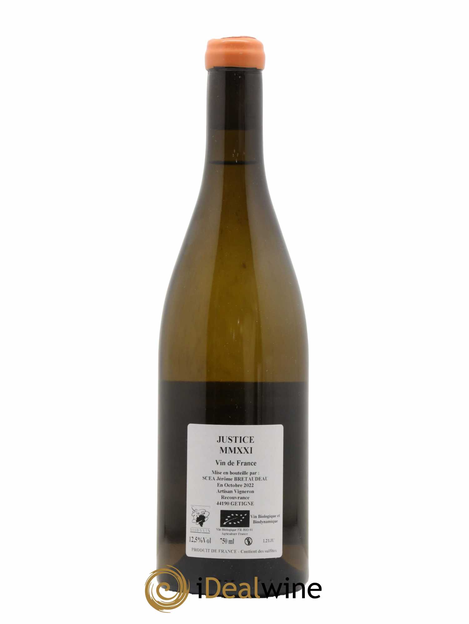 Vin de France La Justice Jérôme Bretaudeau - Domaine de Bellevue 2021 - Lot de 1 bouteille - 1