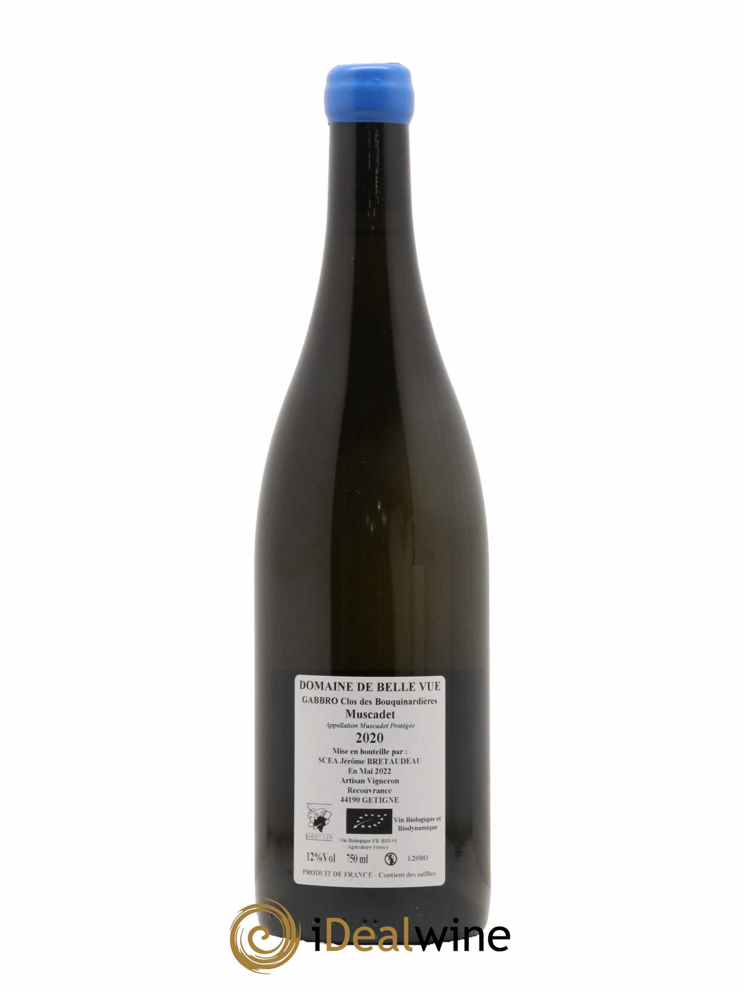 Muscadet-Sèvre-et-Maine Gabbro Jérôme Bretaudeau - Domaine de Bellevue 2020 - Lot de 1 bouteille - 1