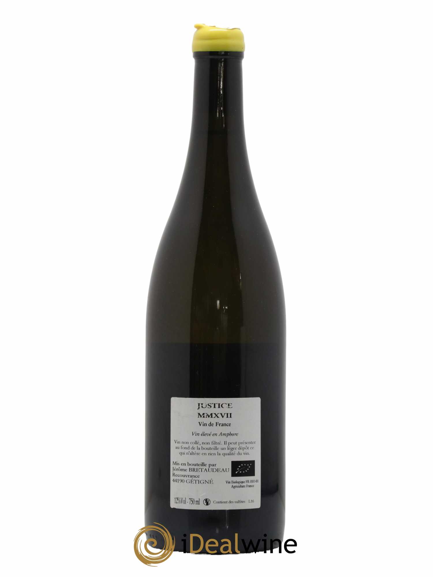 Vin de France La Justice Jérôme Bretaudeau - Domaine de Bellevue 2017 - Lot de 1 bouteille - 1