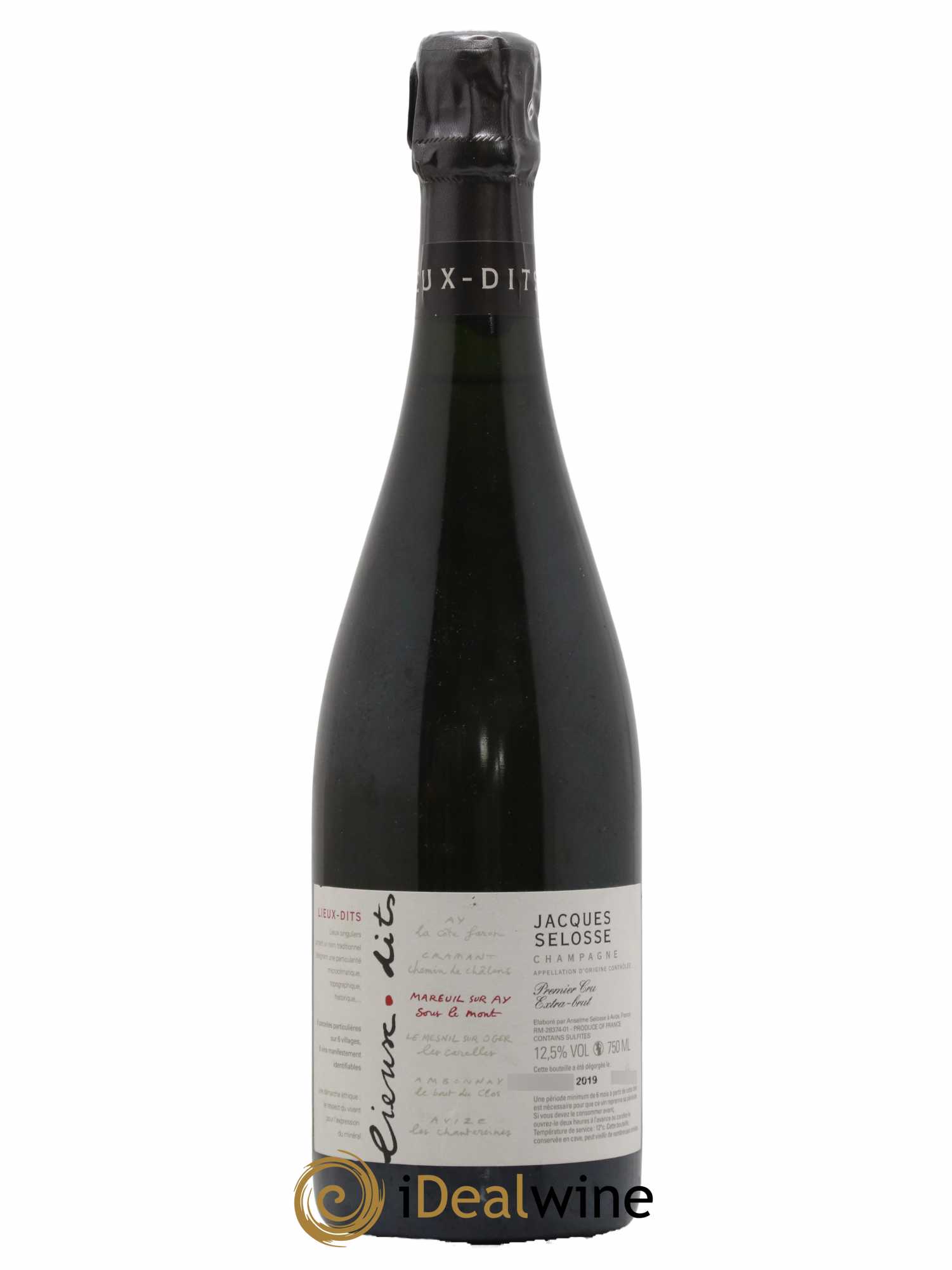 Mareuil sur Ay Sous le Mont Extra-Brut Jacques Selosse - Lot de 1 bouteille - 0