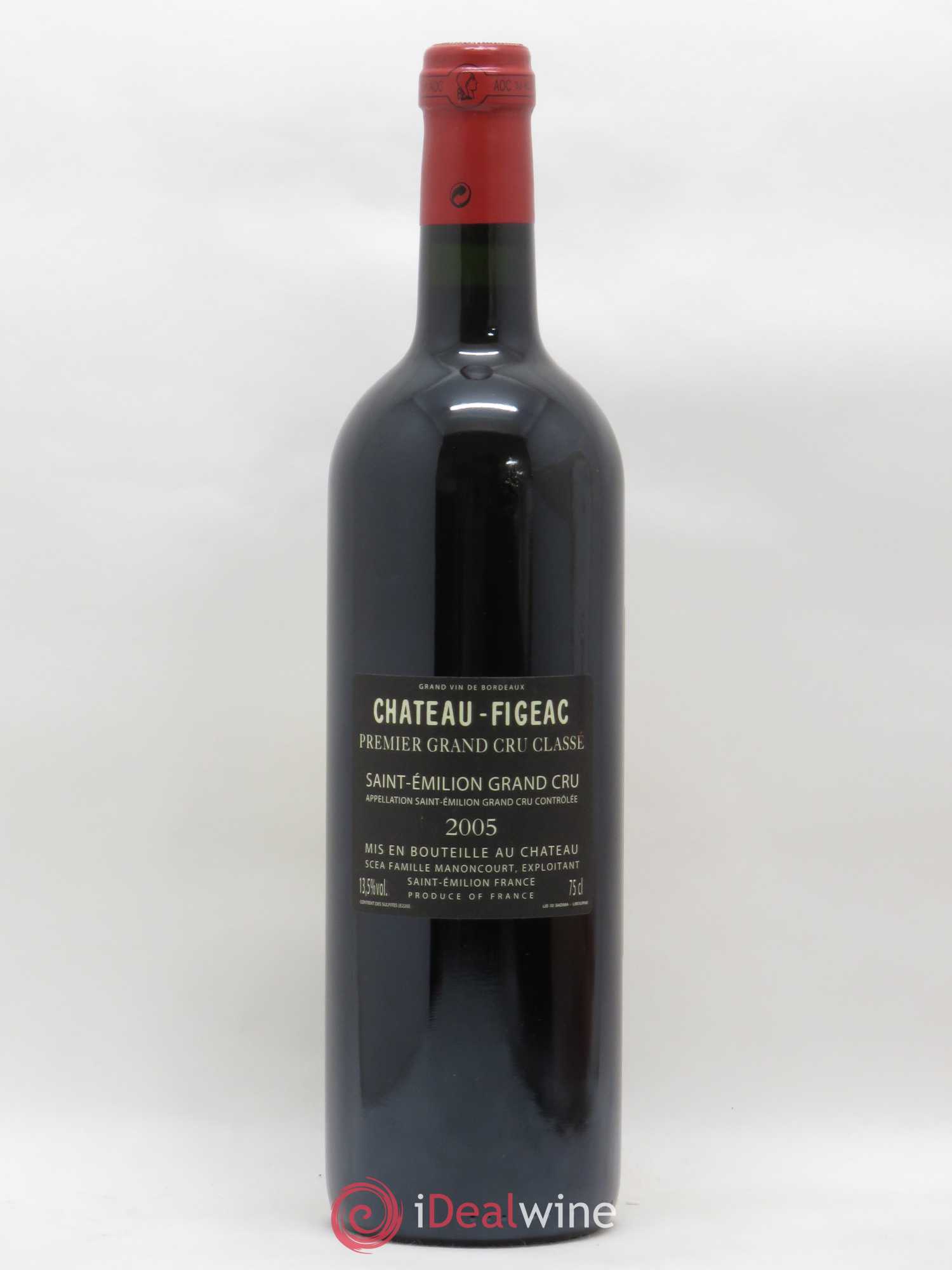 Château Figeac 1er Grand Cru Classé A 2005 - Lot de 1 bouteille - 1