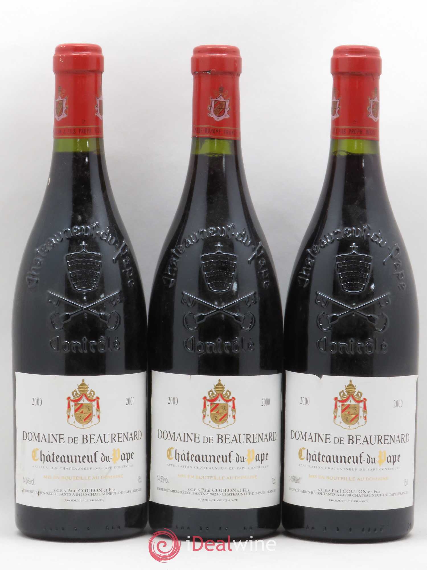 Châteauneuf-du-Pape Beaurenard (Domaine de) 2000 - Lot de 3 bouteilles - 0