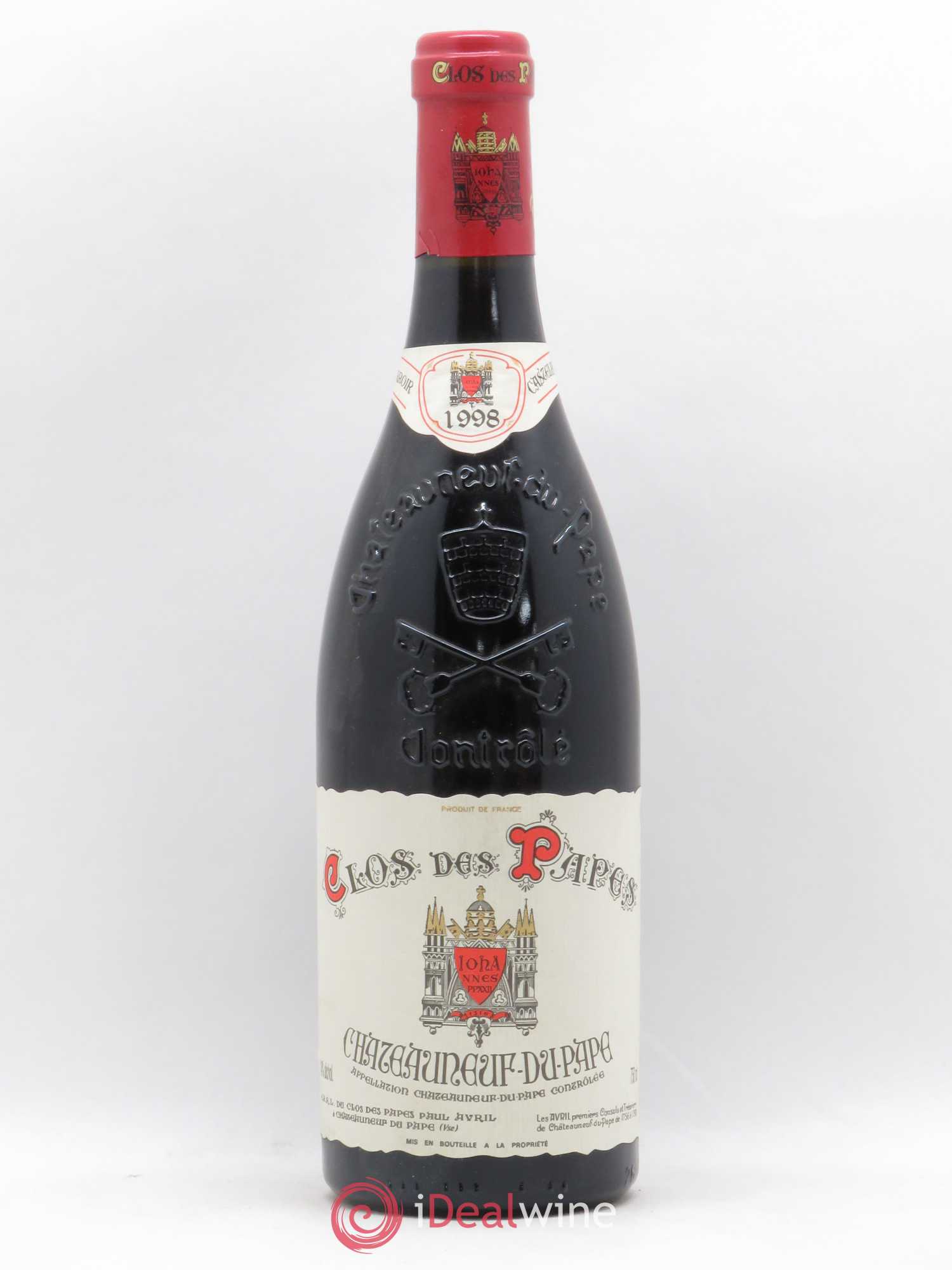 Châteauneuf-du-Pape Clos des Papes - Paul Avril 1998 - Lot de 1 bouteille - 0
