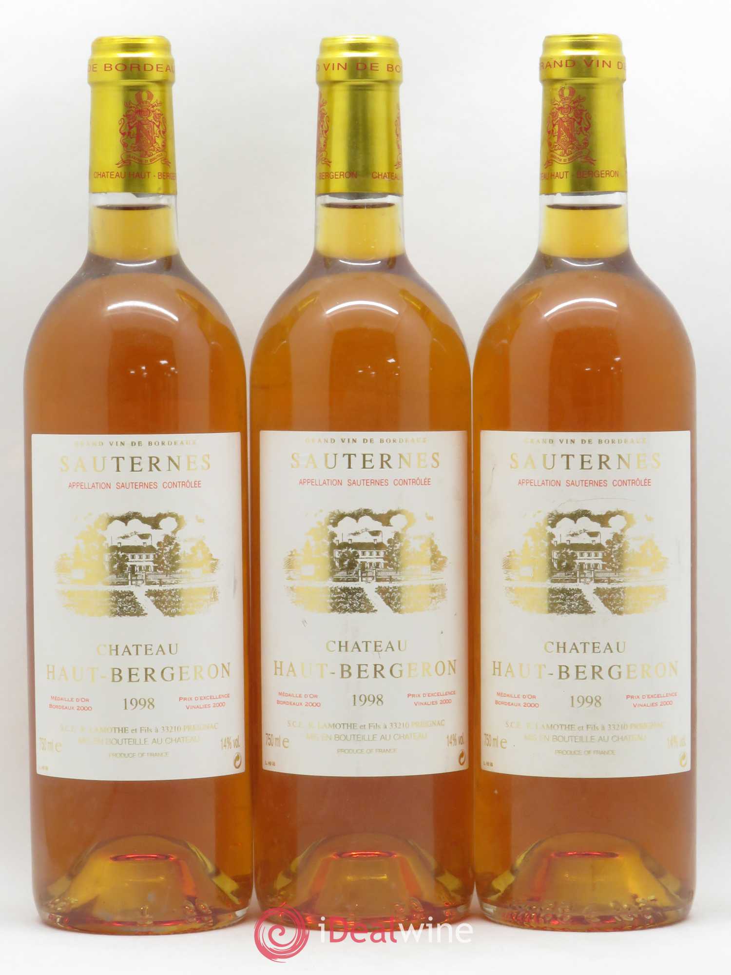 Château Haut-Bergeron 1998 - Lotto di 6 bottiglie - 1