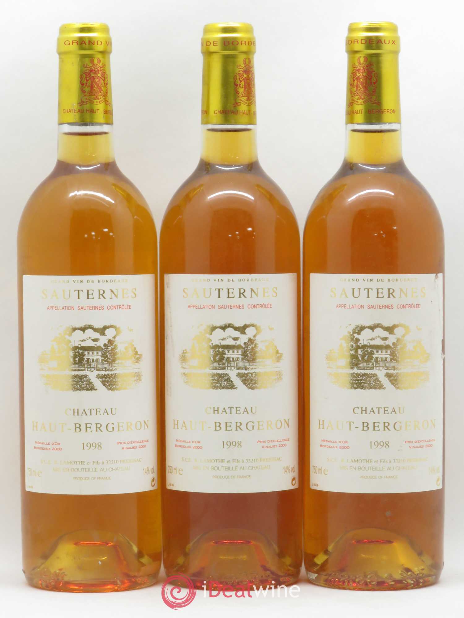 Château Haut-Bergeron 1998 - Lotto di 6 bottiglie - 2