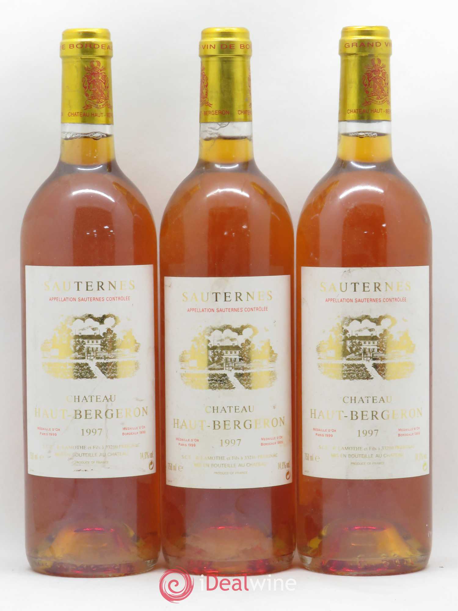 Château Haut-Bergeron 1997 - Lotto di 3 bottiglie - 0