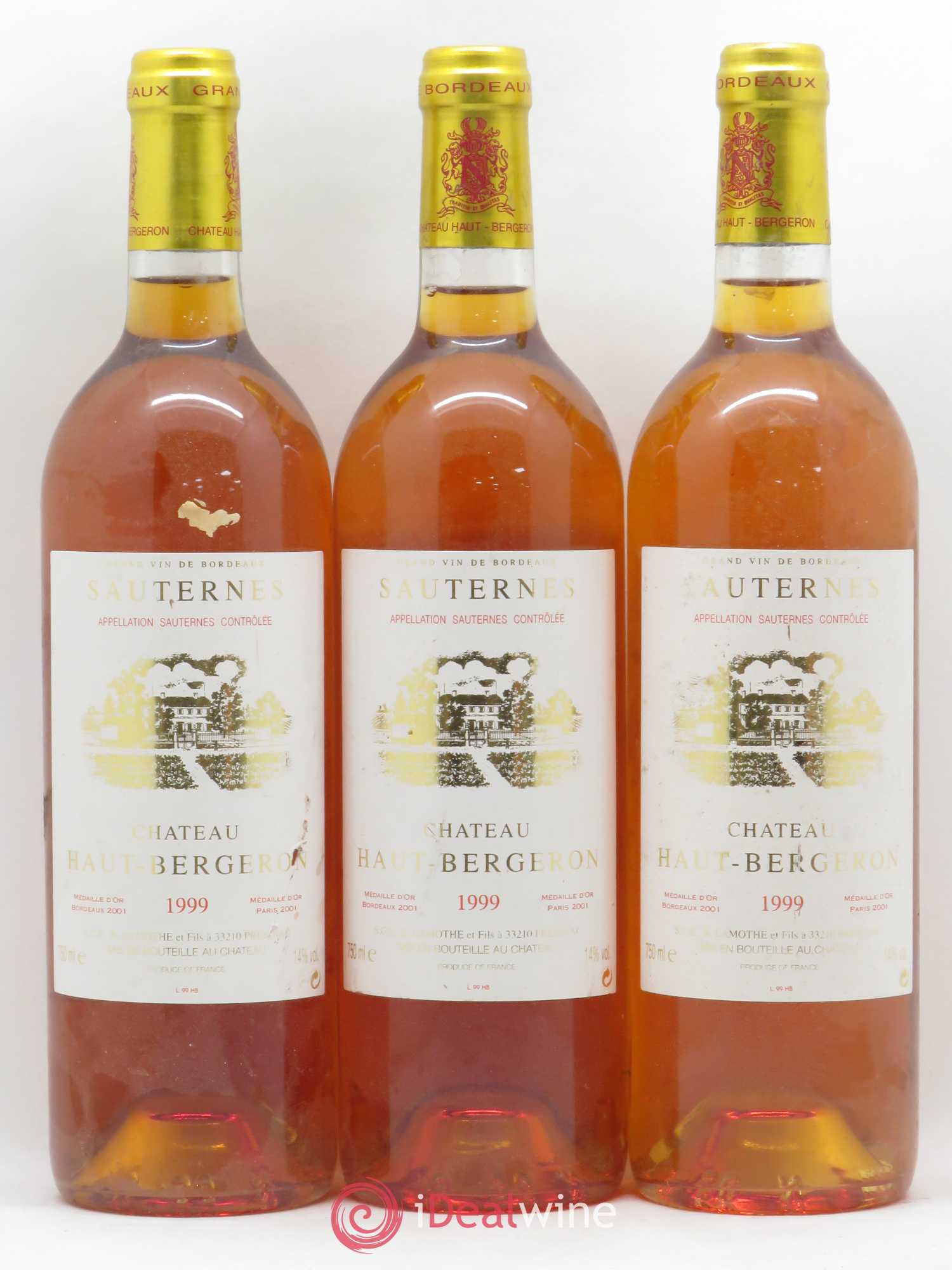 Château Haut-Bergeron 1999 - Lot of 6 bottles - 1