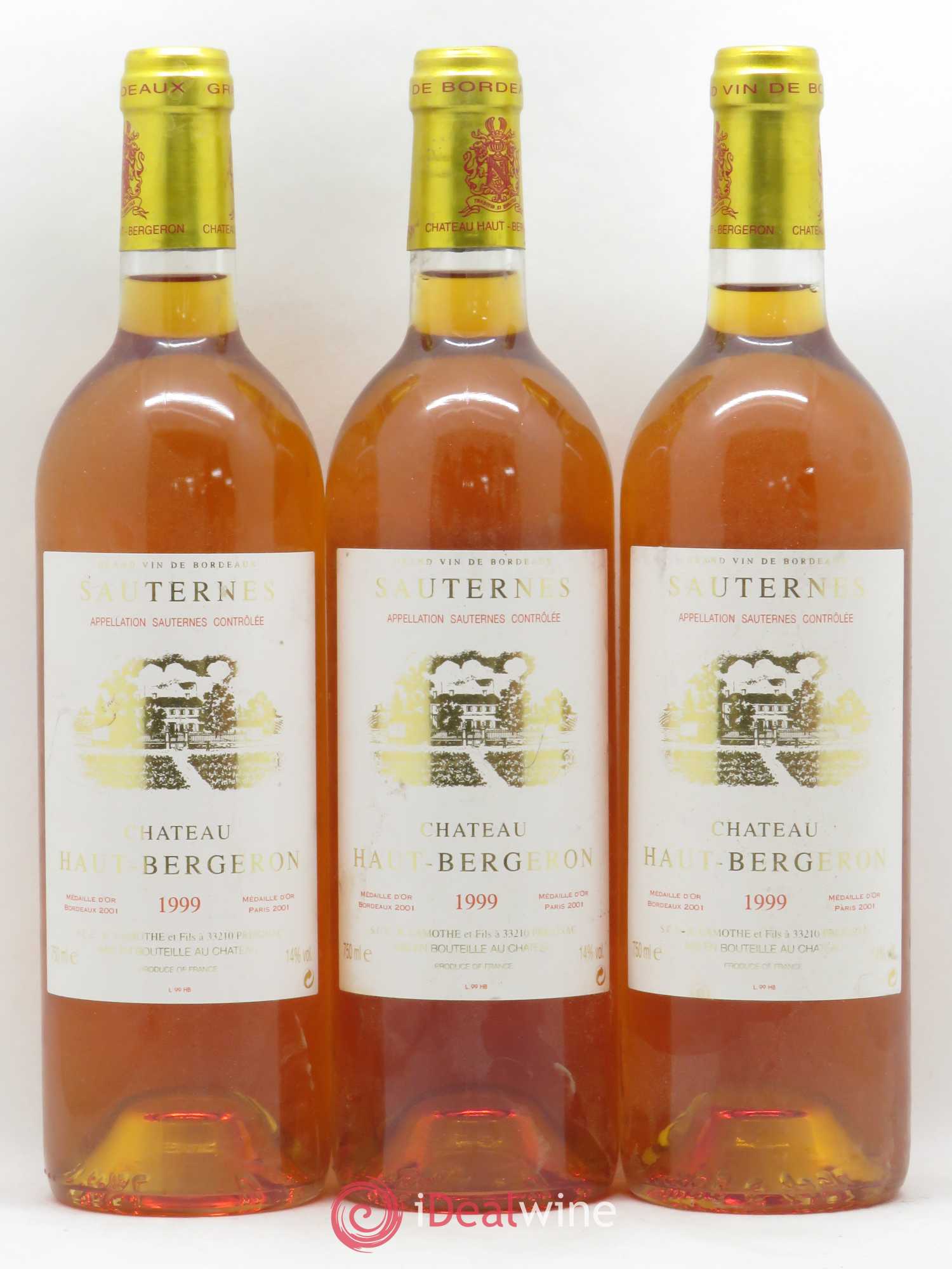 Château Haut-Bergeron 1999 - Lot of 6 bottles - 2