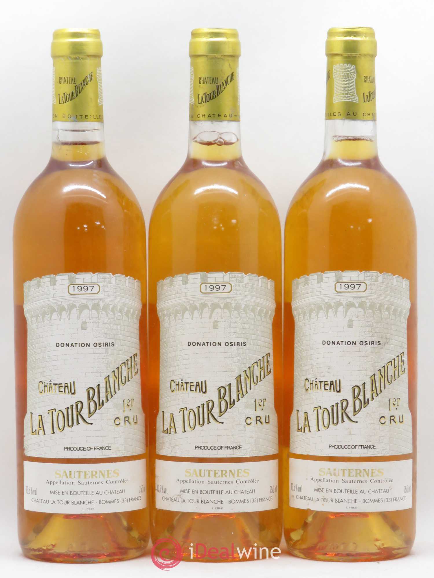 Château la Tour Blanche 1er Grand Cru Classé 1997 - Lotto di 3 bottiglie - 0