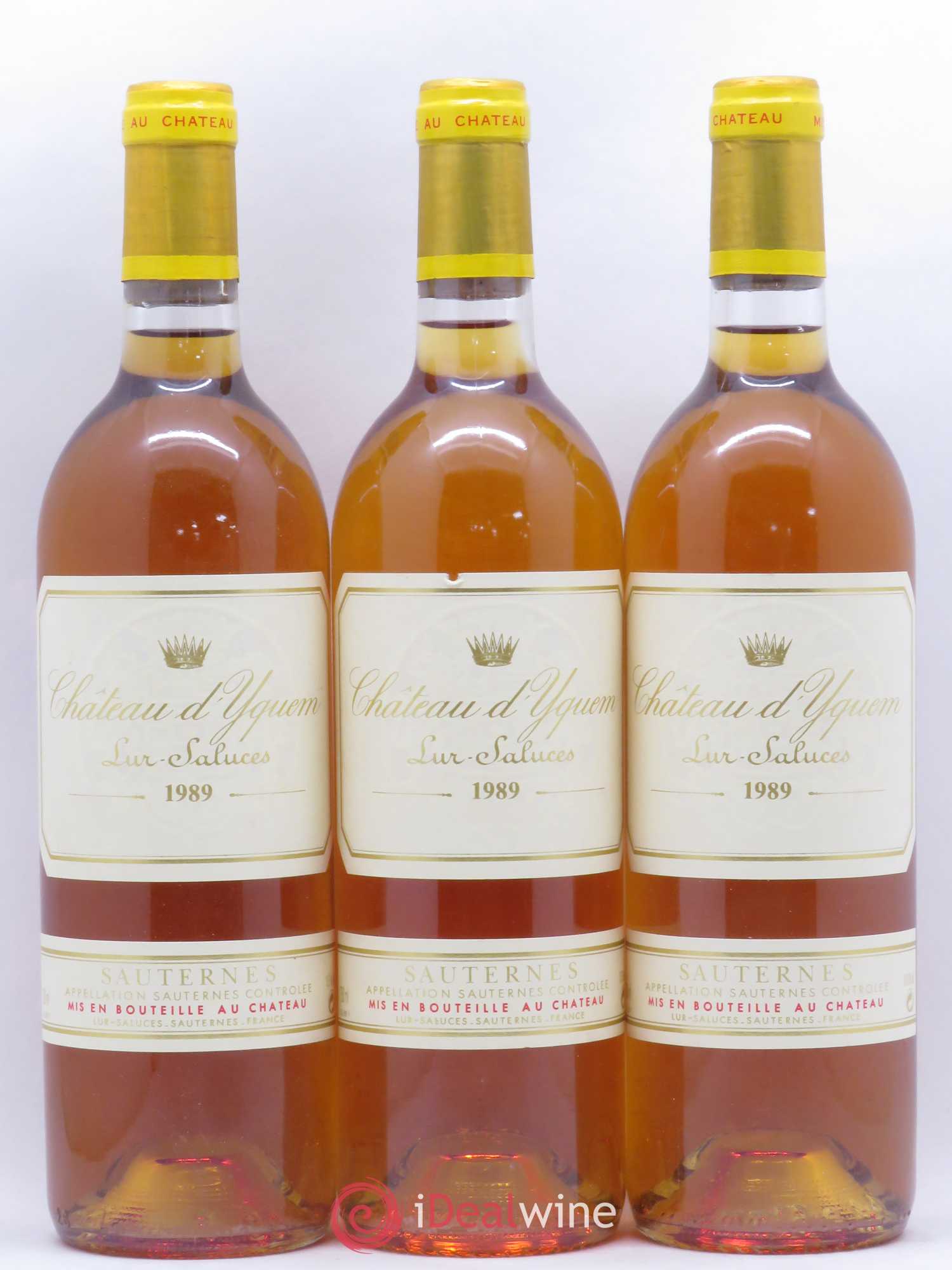 Château d' Yquem 1er Cru Classé Supérieur 1989 - Lotto di 3 bottiglie - 0