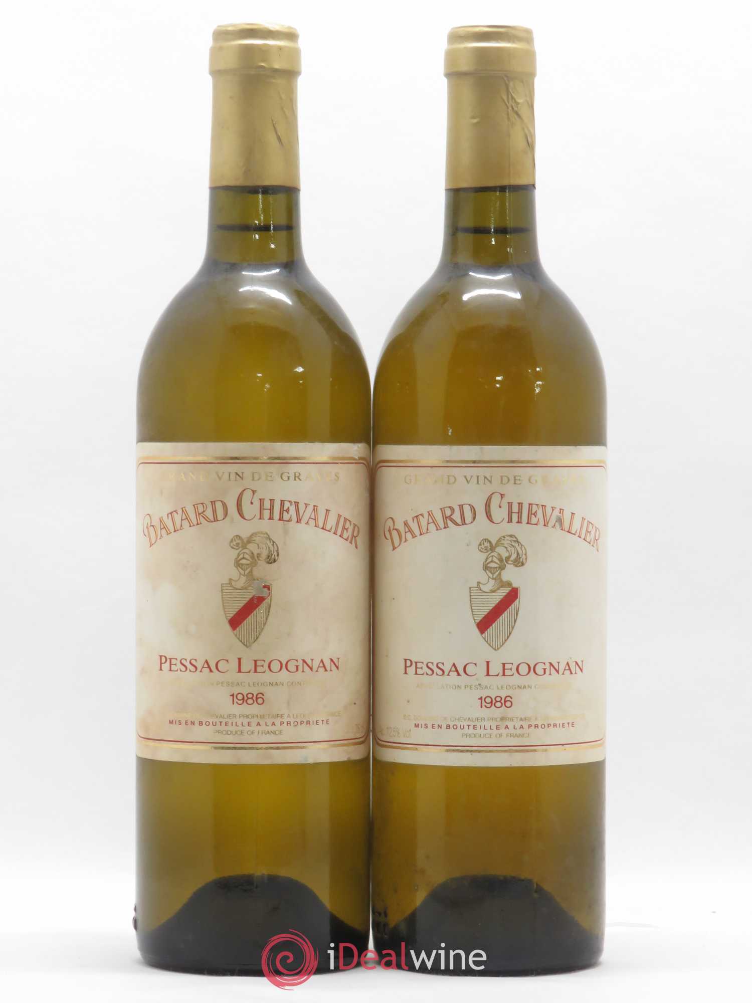 Pessac-Léognan Batard Chevalier Domaine de Chevalier 1986 - Posten von 2 Flaschen - 0