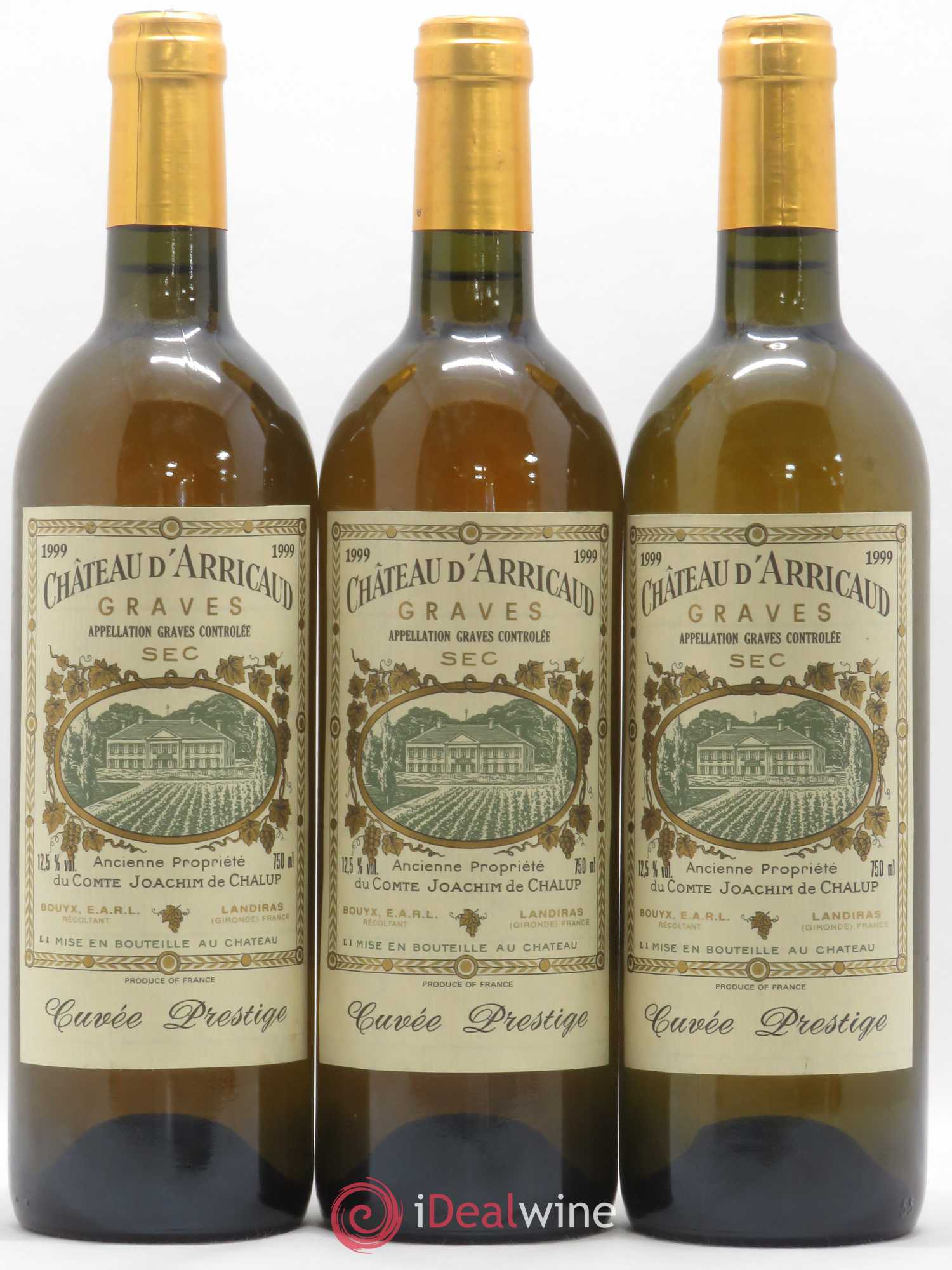 Graves Château Arricaud cuvée prestige 1999 - Posten von 6 Flaschen - 1