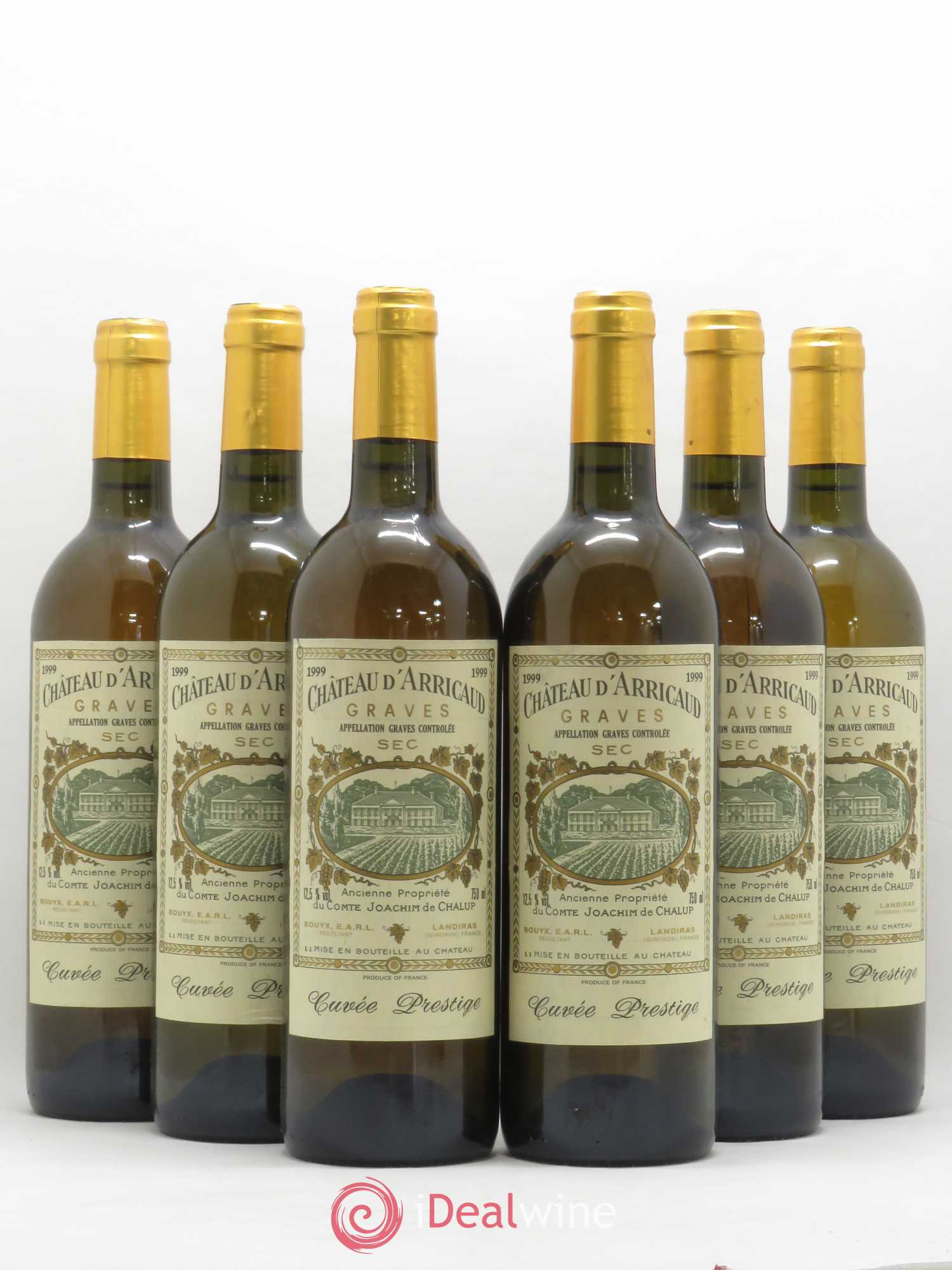 Graves Château Arricaud cuvée prestige 1999 - Posten von 6 Flaschen - 0