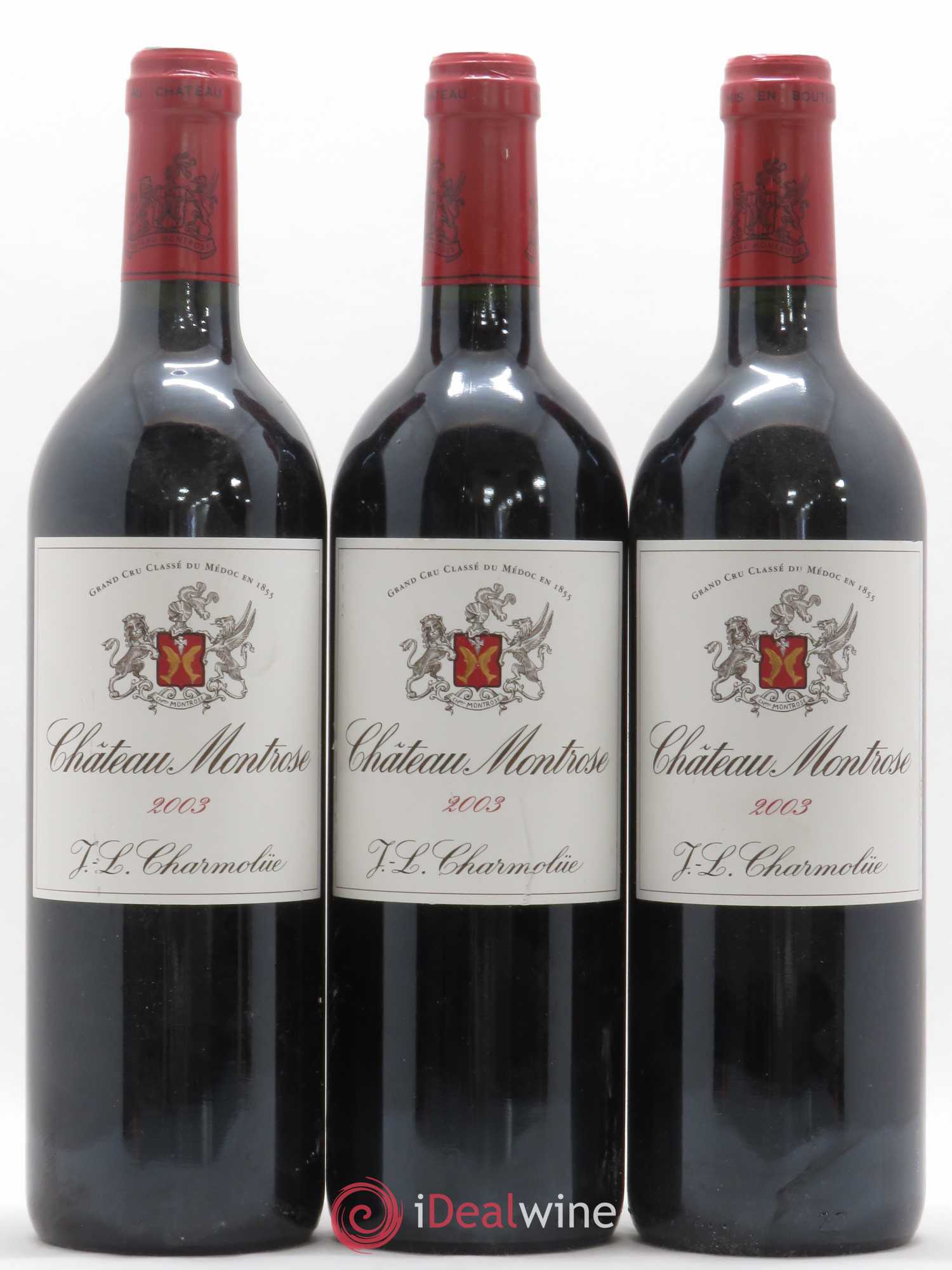 Château Montrose 2ème Grand Cru Classé 2003 - Lot de 3 bouteilles - 0
