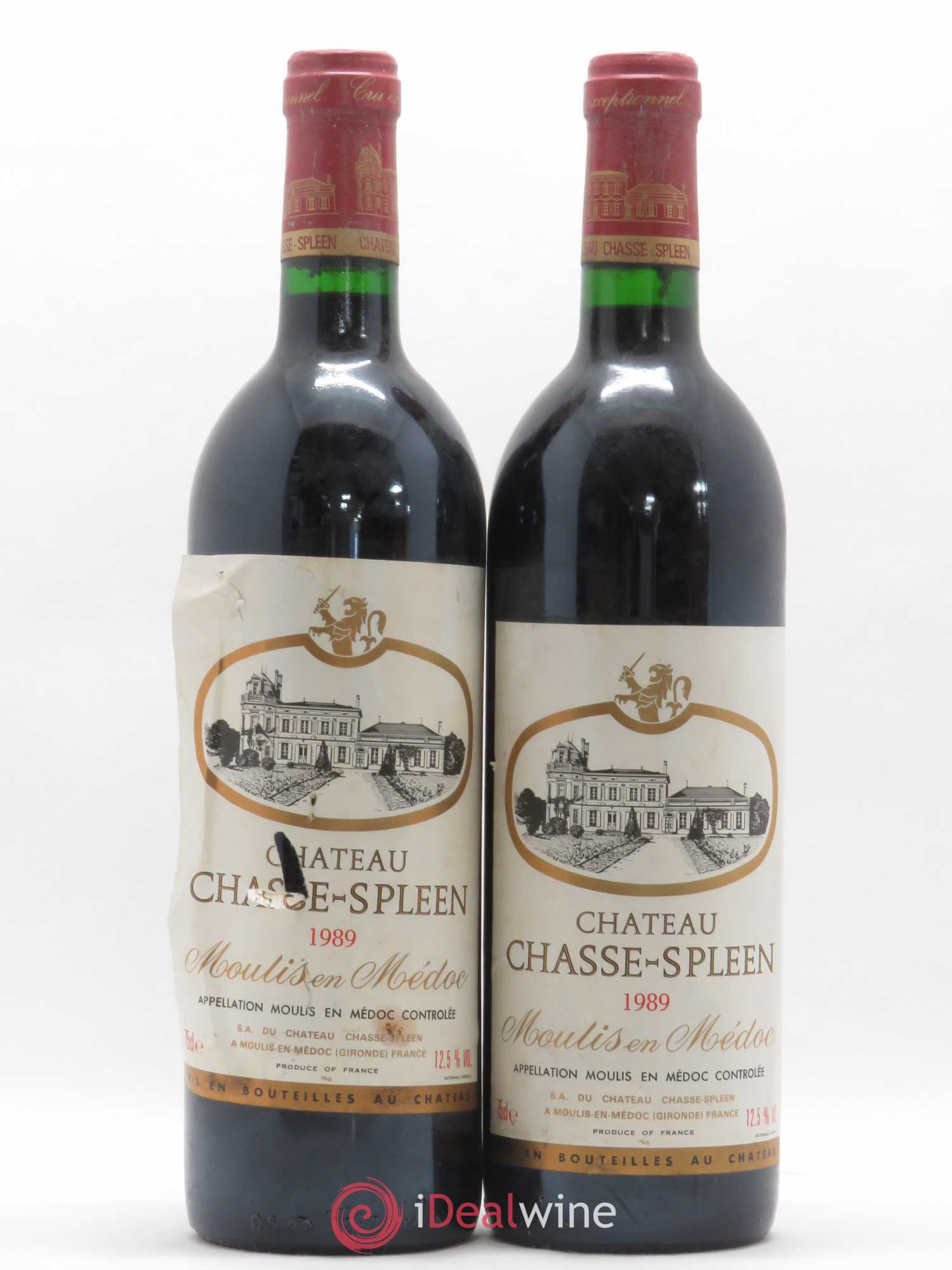 Château Chasse Spleen 1989 - Lot de 2 bouteilles - 0
