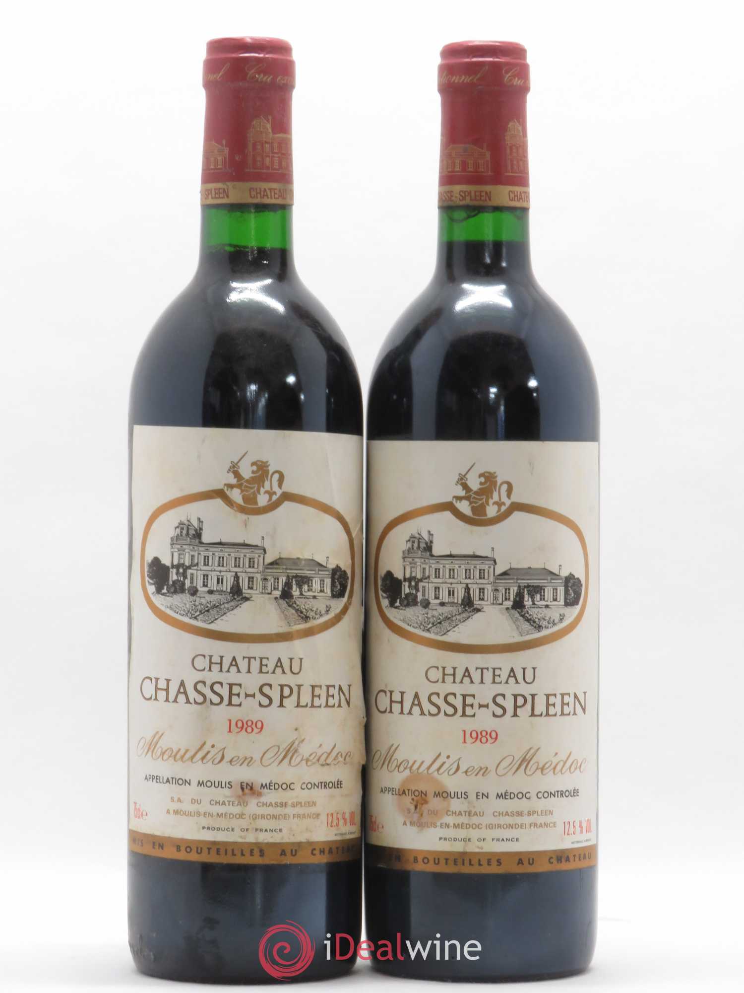 Château Chasse Spleen 1989 - Lot de 2 bouteilles - 0