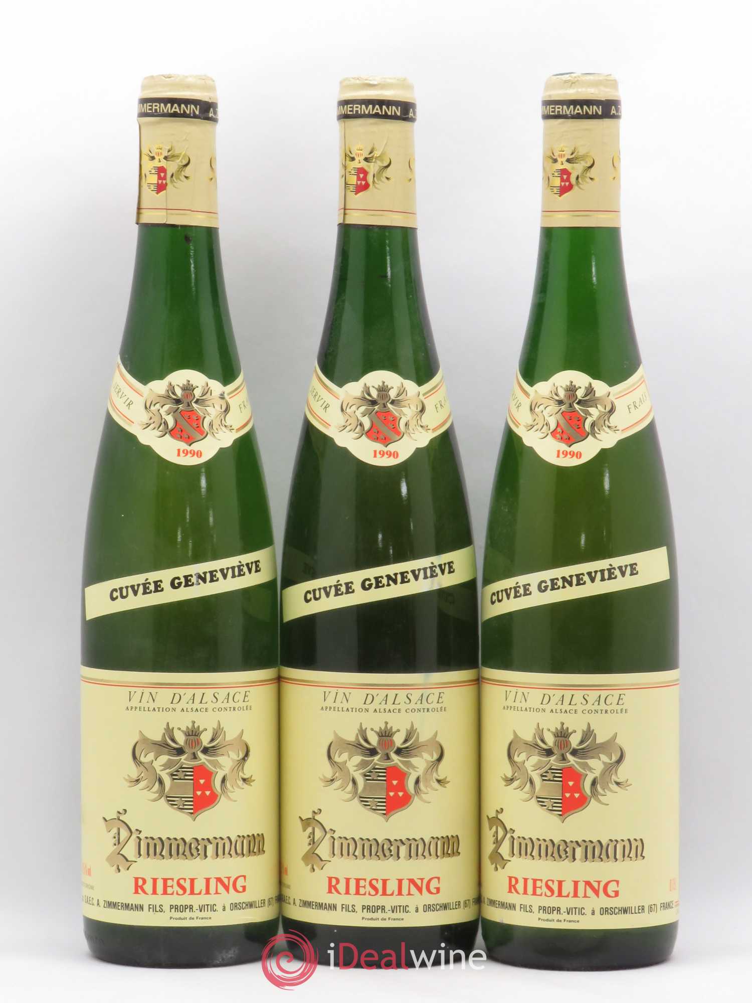 Riesling Zimmermann Cuvee Geneviève 1990 - Posten von 3 Flaschen - 0