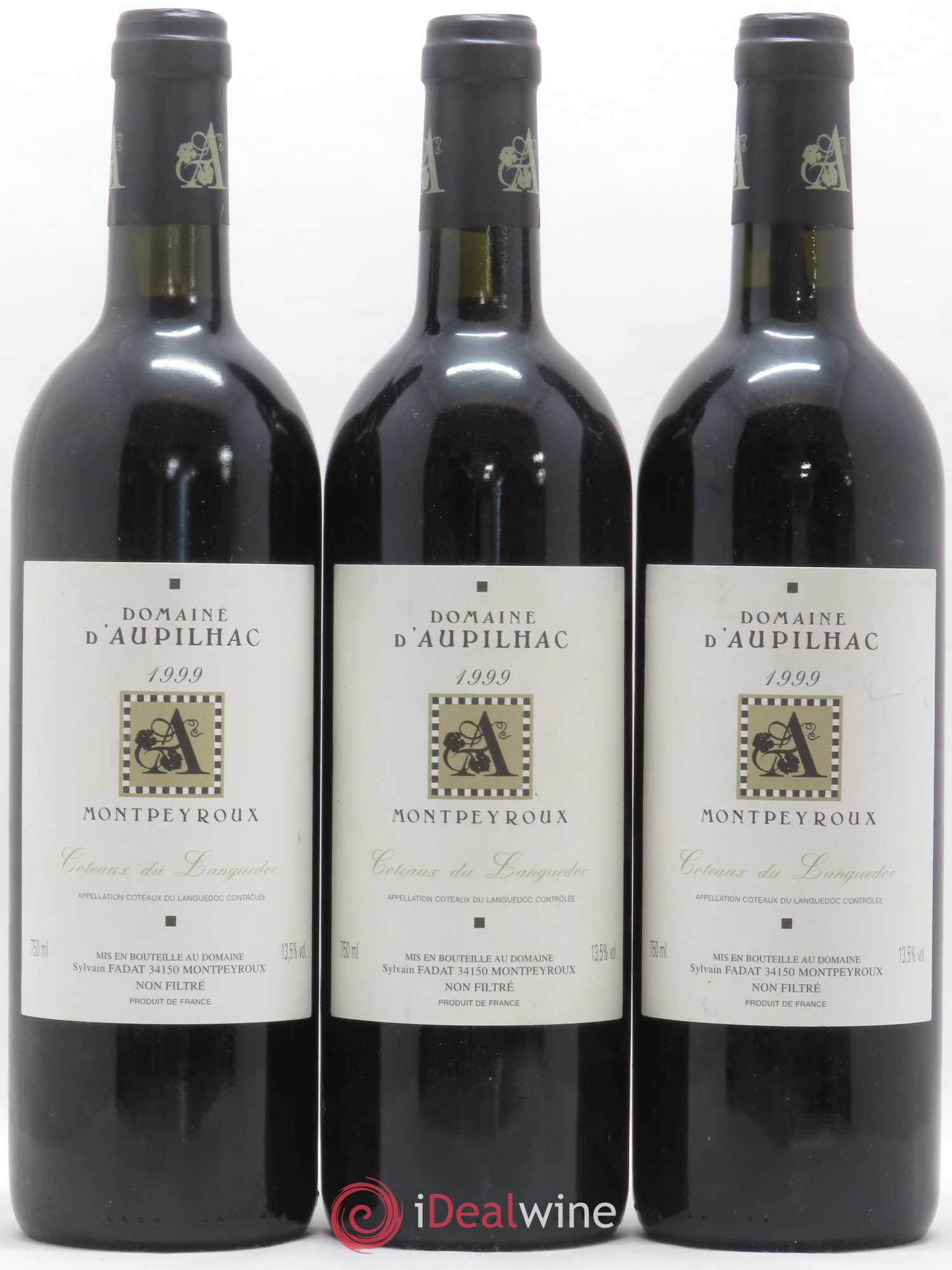 Languedoc Montpeyroux Aupilhac (Domaine d') Sylvain Fadat 1999 - Lot de 6 bouteilles - 1