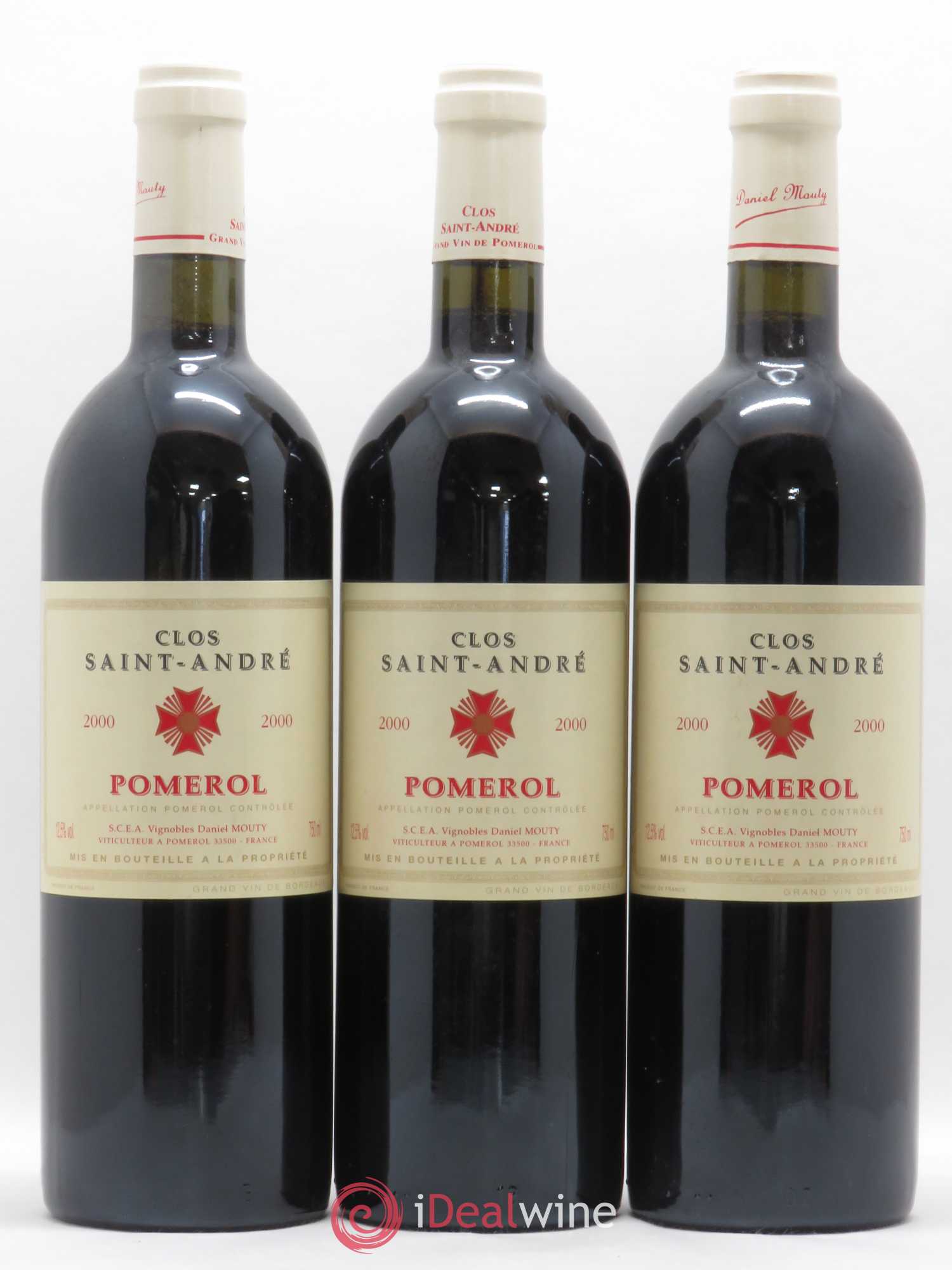 Pomerol Clos Saint-André 2000 - Lot de 3 bouteilles - 0