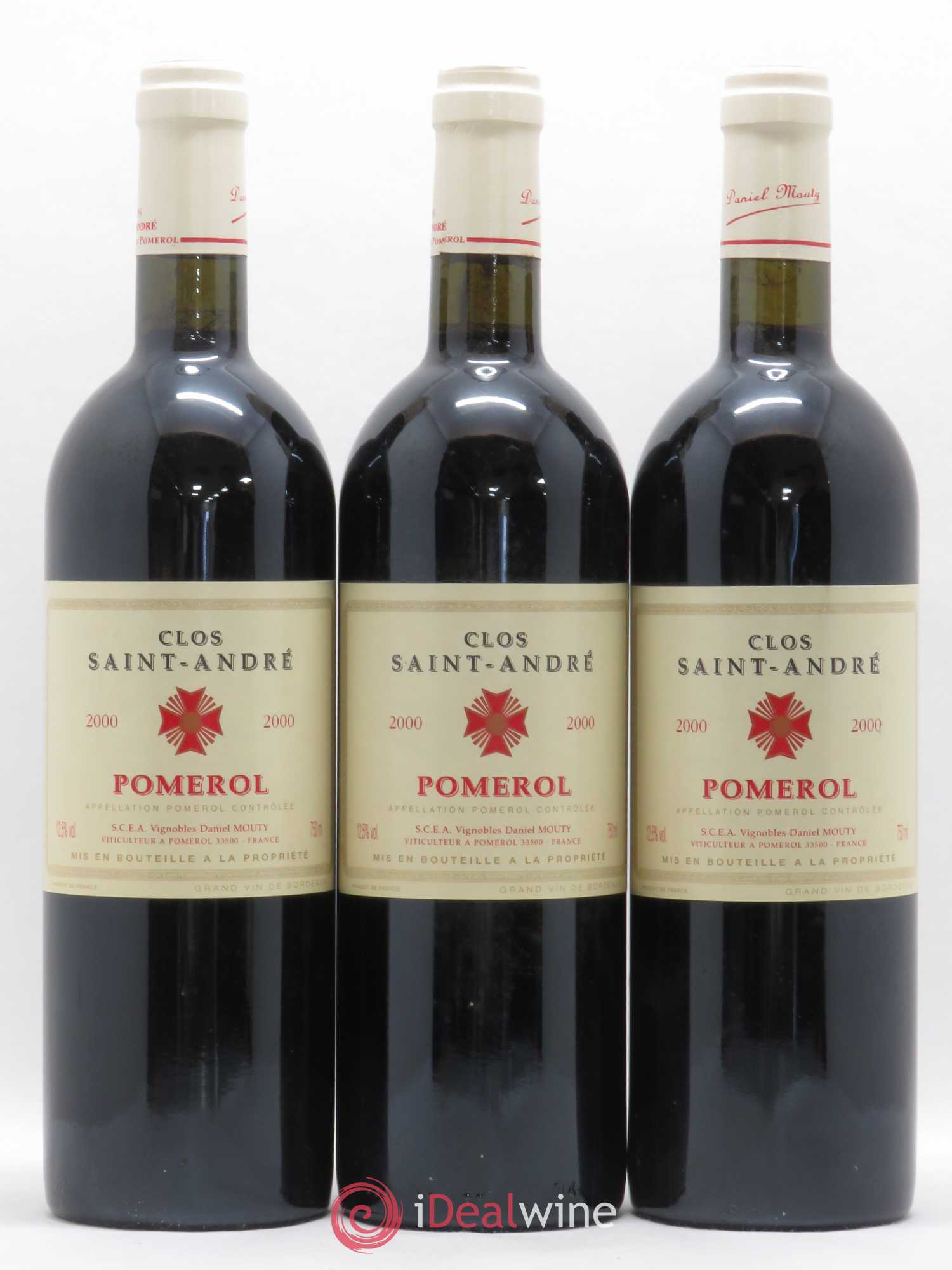 Pomerol Clos Saint-André 2000 - Posten von 3 Flaschen - 0