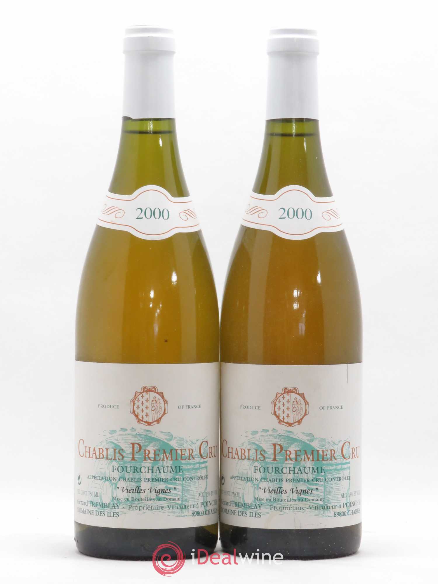 Chablis 1er Cru Fourchaume Vieilles Vignes Tremblay 2000 - Posten von 2 Flaschen - 0
