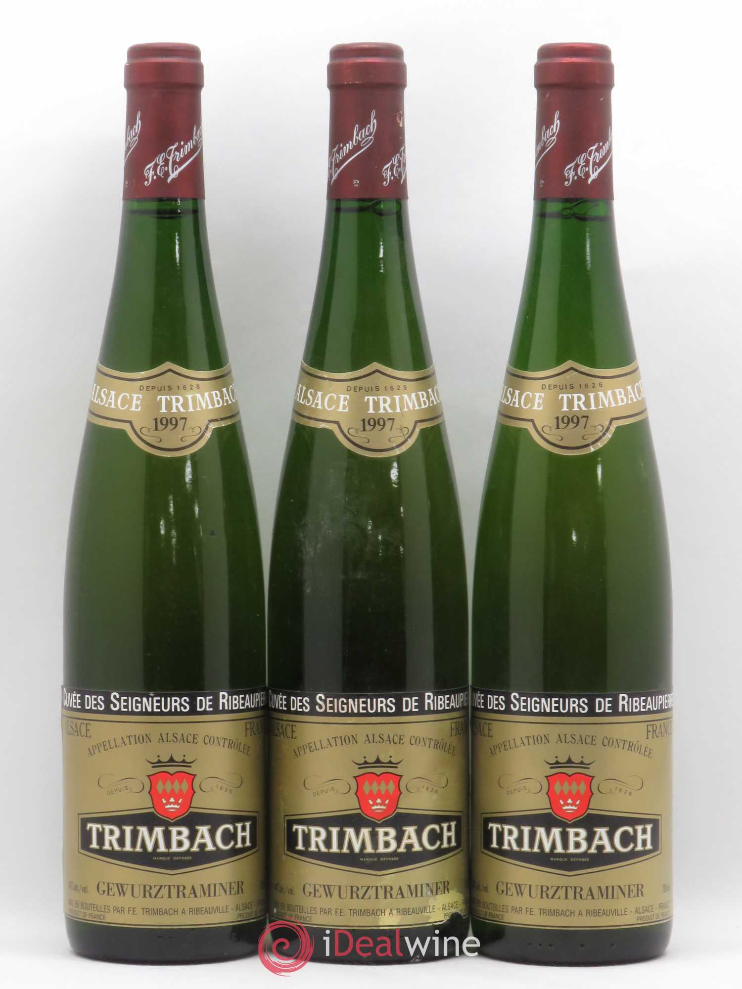Alsace Gewurztraminer Seigneurs de Ribeaupierre Trimbach (Domaine) 1997 - Lot de 3 bouteilles - 0