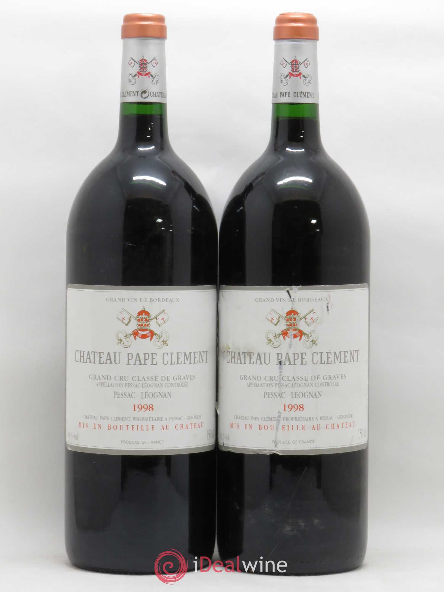 Château Pape Clément Cru Classé de Graves 1998 - Lot de 2 magnums - 0
