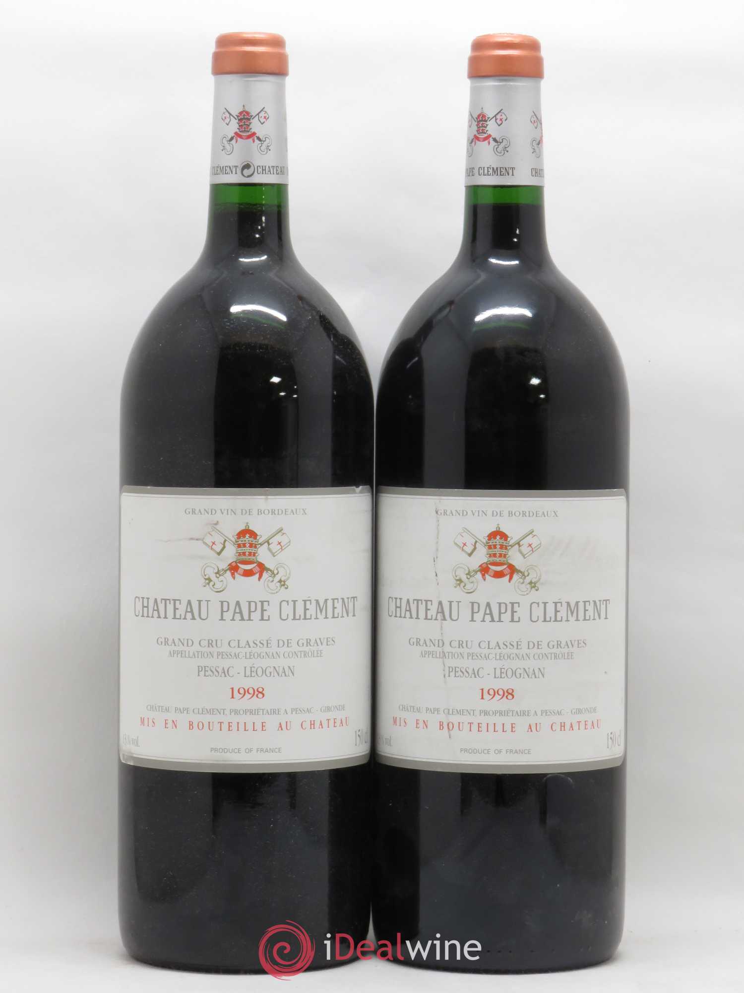 Château Pape Clément Cru Classé de Graves 1998 - Lot de 2 magnums - 0