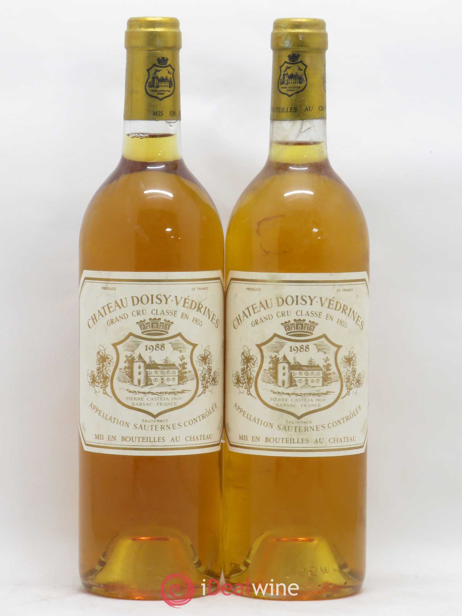 Château Doisy-Védrines 2ème Grand Cru Classé 1988 - Lotto di 2 bottiglie - 0