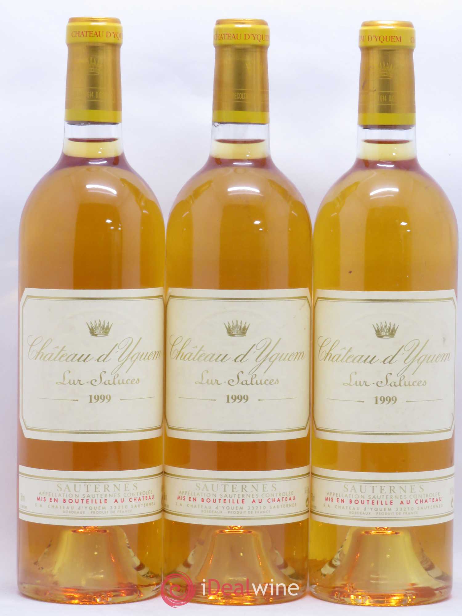 Château d' Yquem 1er Cru Classé Supérieur 1999 - Lotto di 3 bottiglie - 0