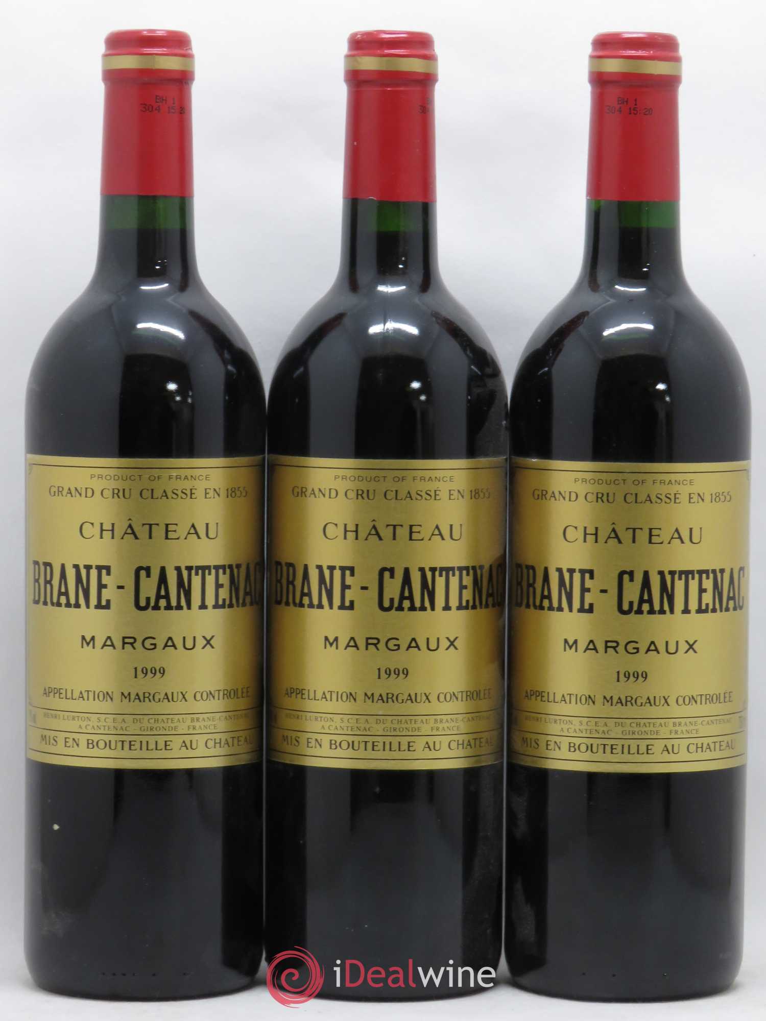 Château Brane Cantenac 2ème Grand Cru Classé 1999 - Lot de 3 bouteilles - 0
