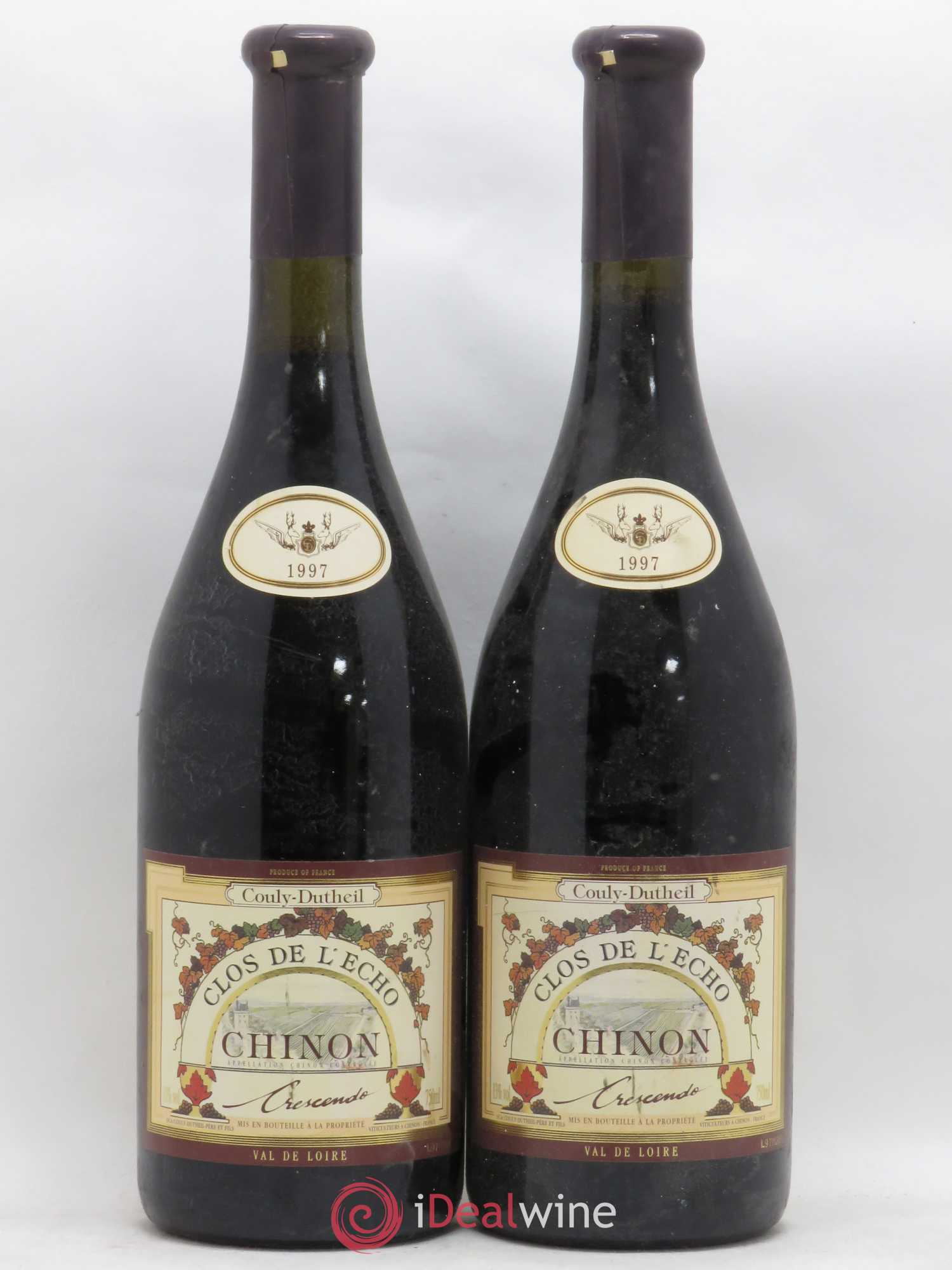 Chinon Clos de l'Echo Couly-Dutheil 1997 - Lot de 2 bouteilles - 0