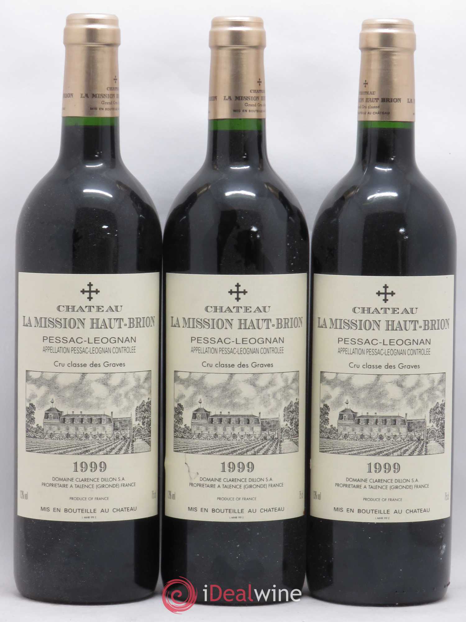 Château la Mission Haut-Brion Cru Classé de Graves 1999 - Lotto di 3 bottiglie - 0
