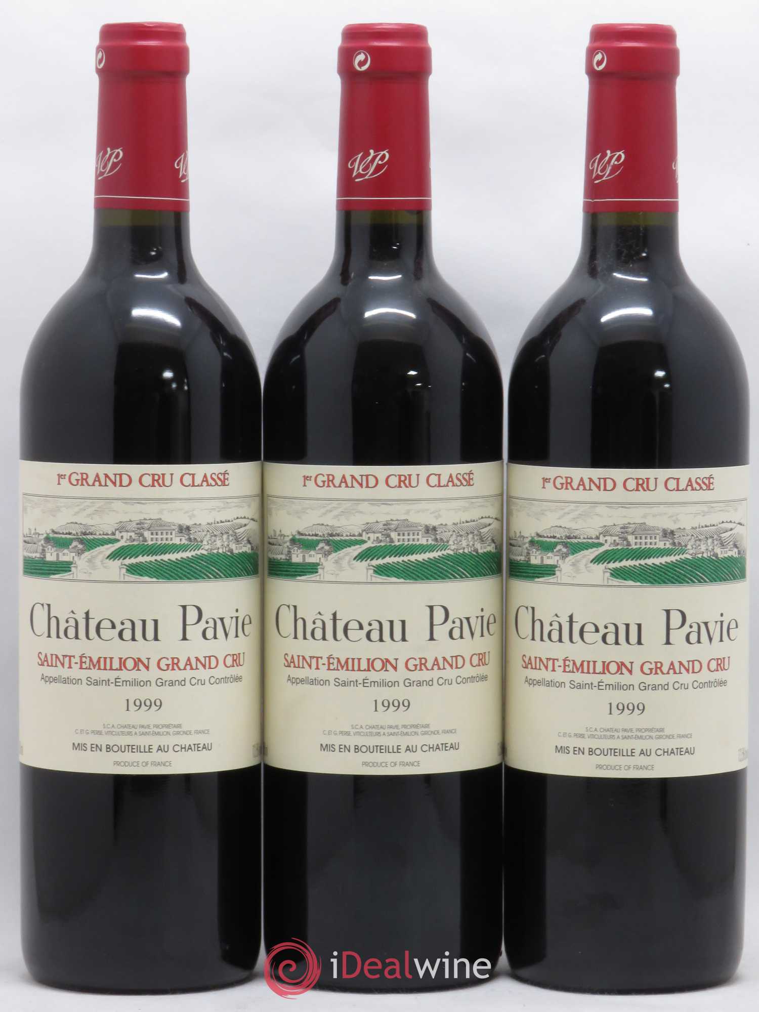 Château Pavie 1er Grand Cru Classé A 1999 - Lot de 3 bouteilles - 0