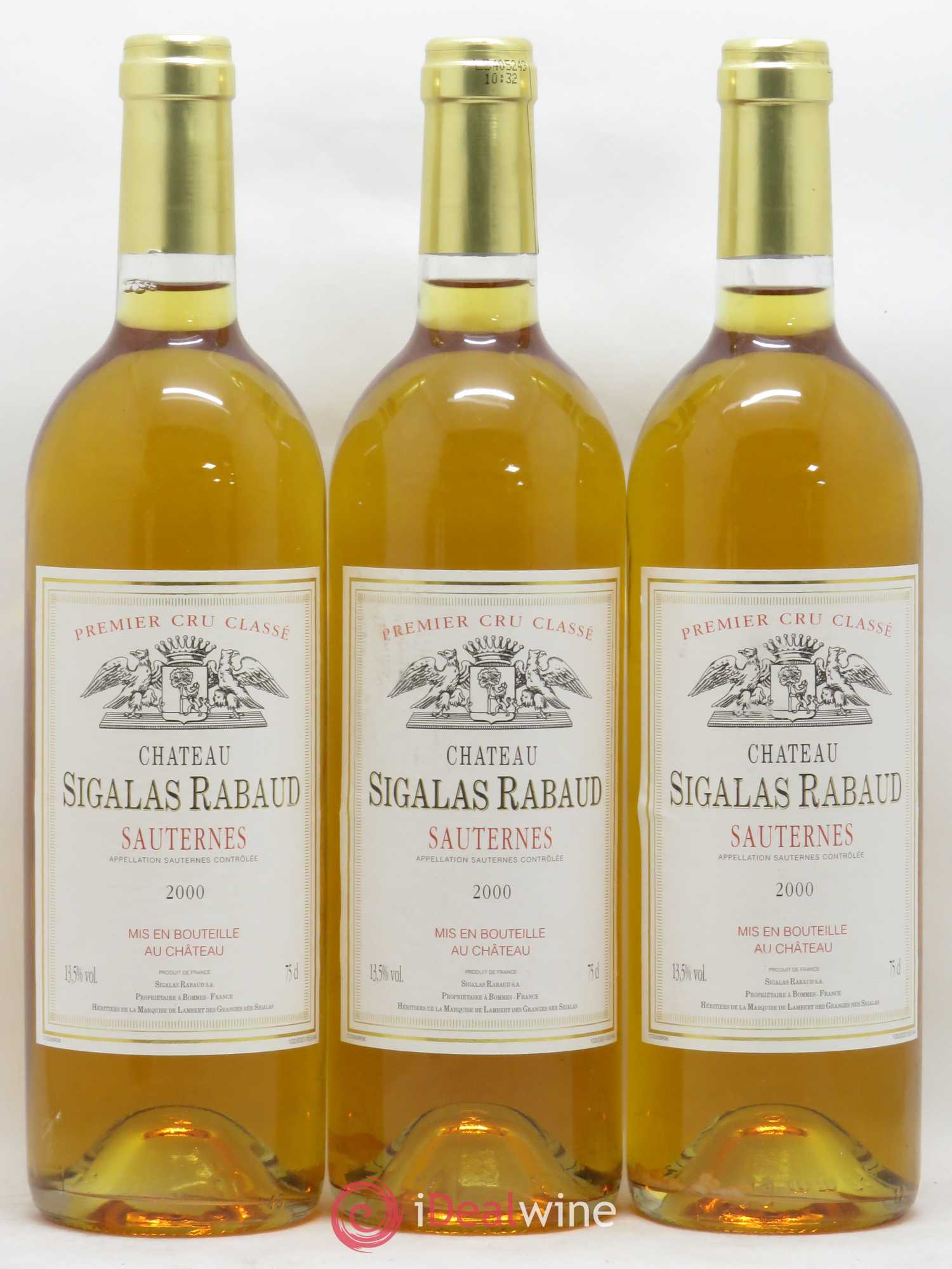 Château Sigalas Rabaud 1er Grand Cru Classé 2000 - Lotto di 6 bottiglie - 1