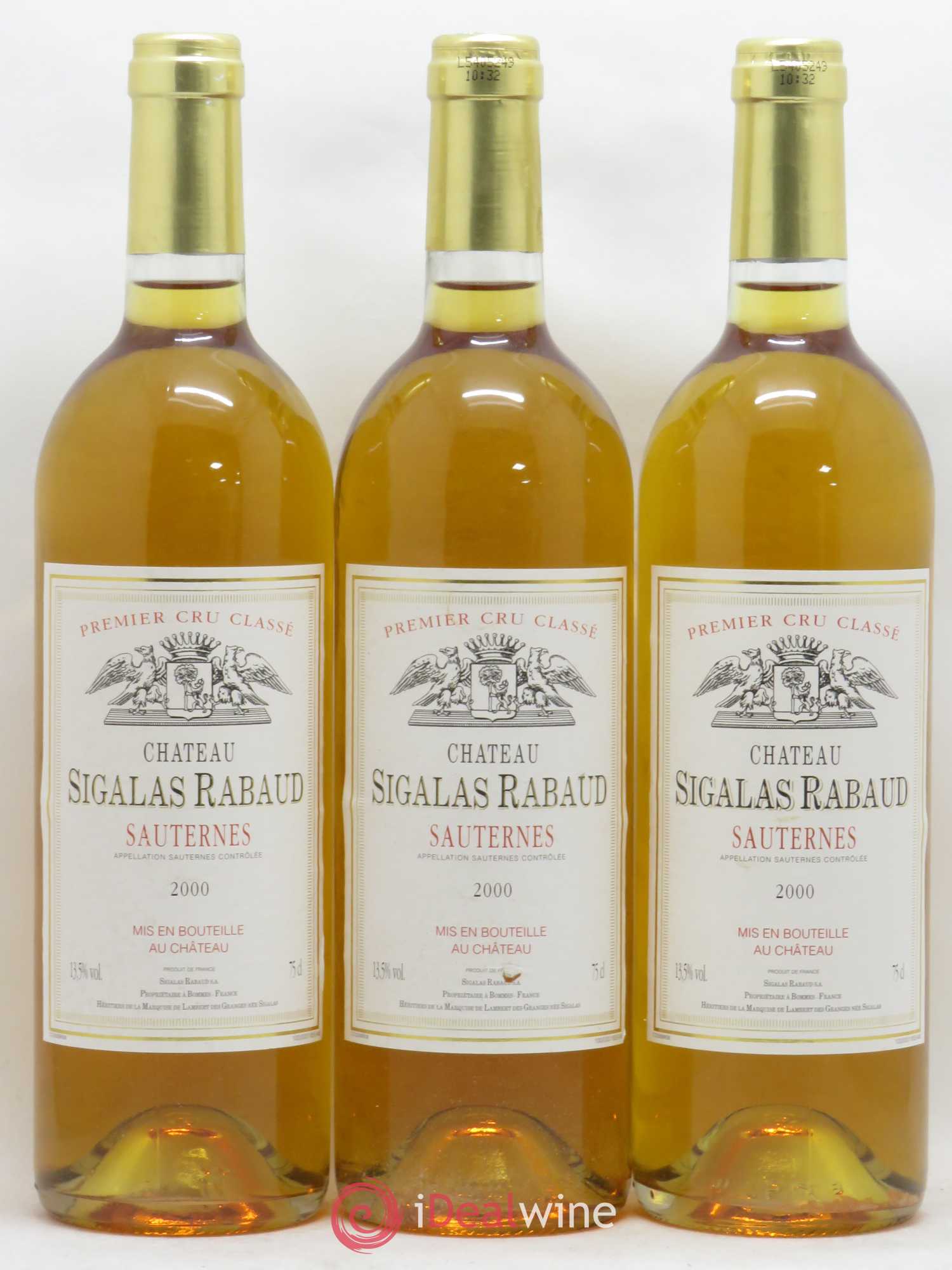 Château Sigalas Rabaud 1er Grand Cru Classé 2000 - Lotto di 6 bottiglie - 2