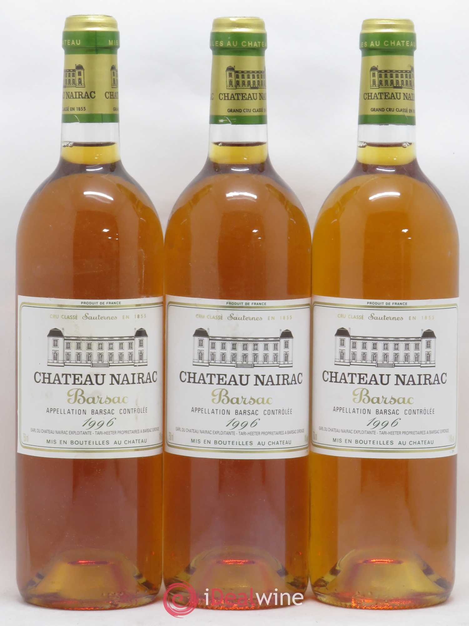 Château Nairac 2ème Grand Cru Classé 1996 - Lotto di 3 bottiglie - 0