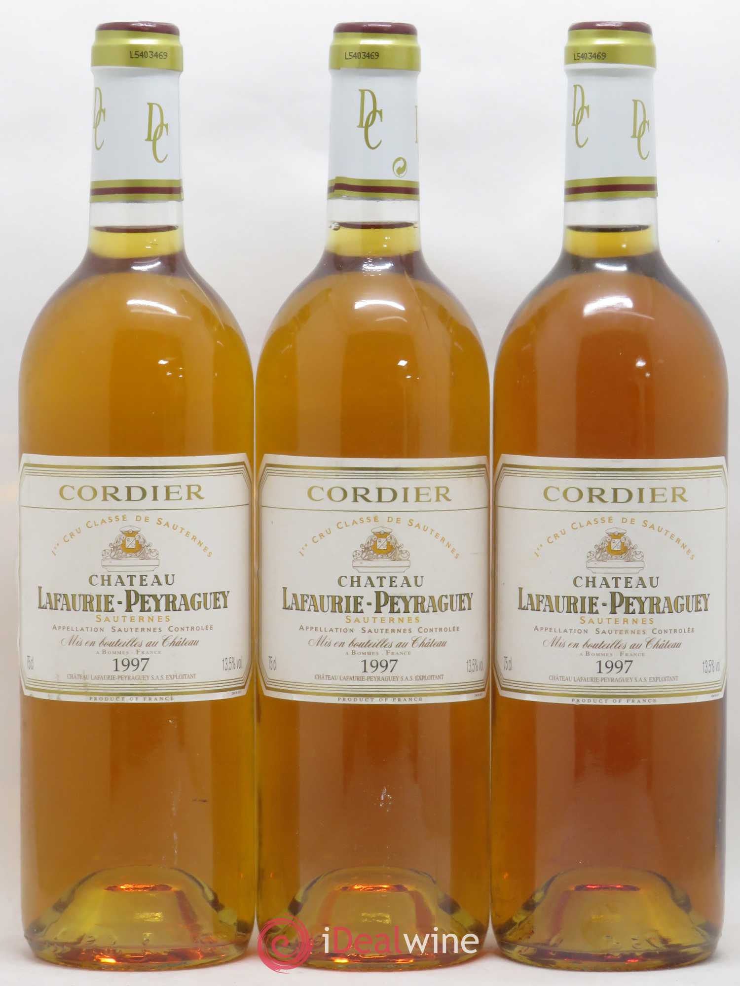 Château Lafaurie-Peyraguey 1er Grand Cru Classé 1997 - Lotto di 3 bottiglie - 0