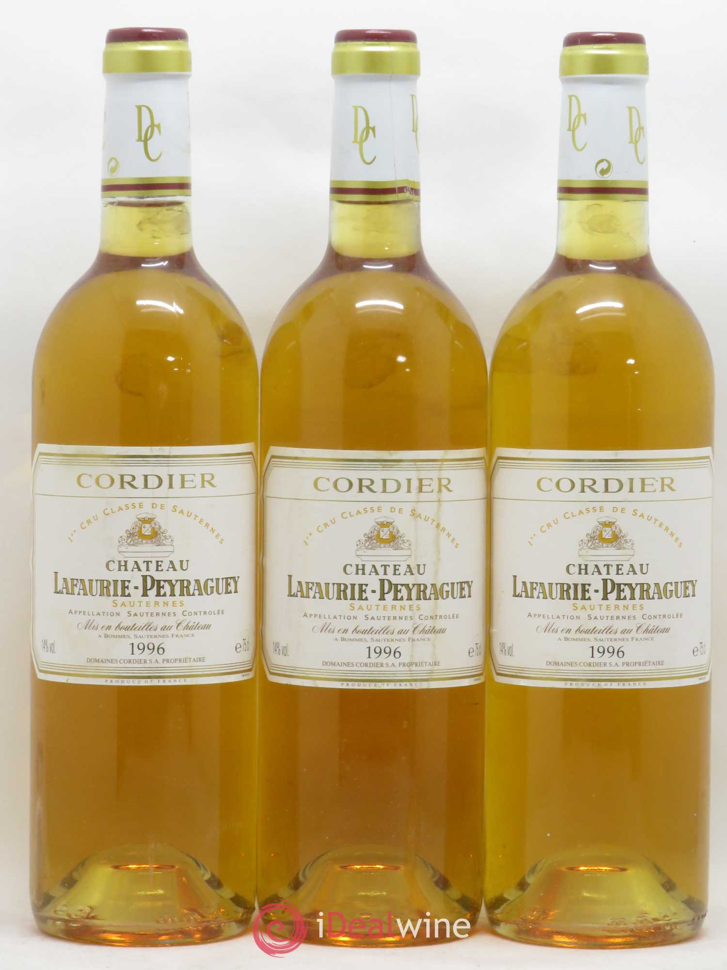 Château Lafaurie-Peyraguey 1er Grand Cru Classé 1996 - Lotto di 3 bottiglie - 0