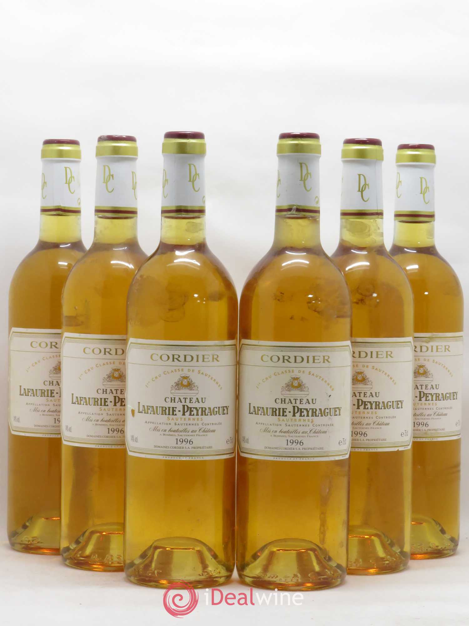 Château Lafaurie-Peyraguey 1er Grand Cru Classé 1996 - Lotto di 6 bottiglie - 0