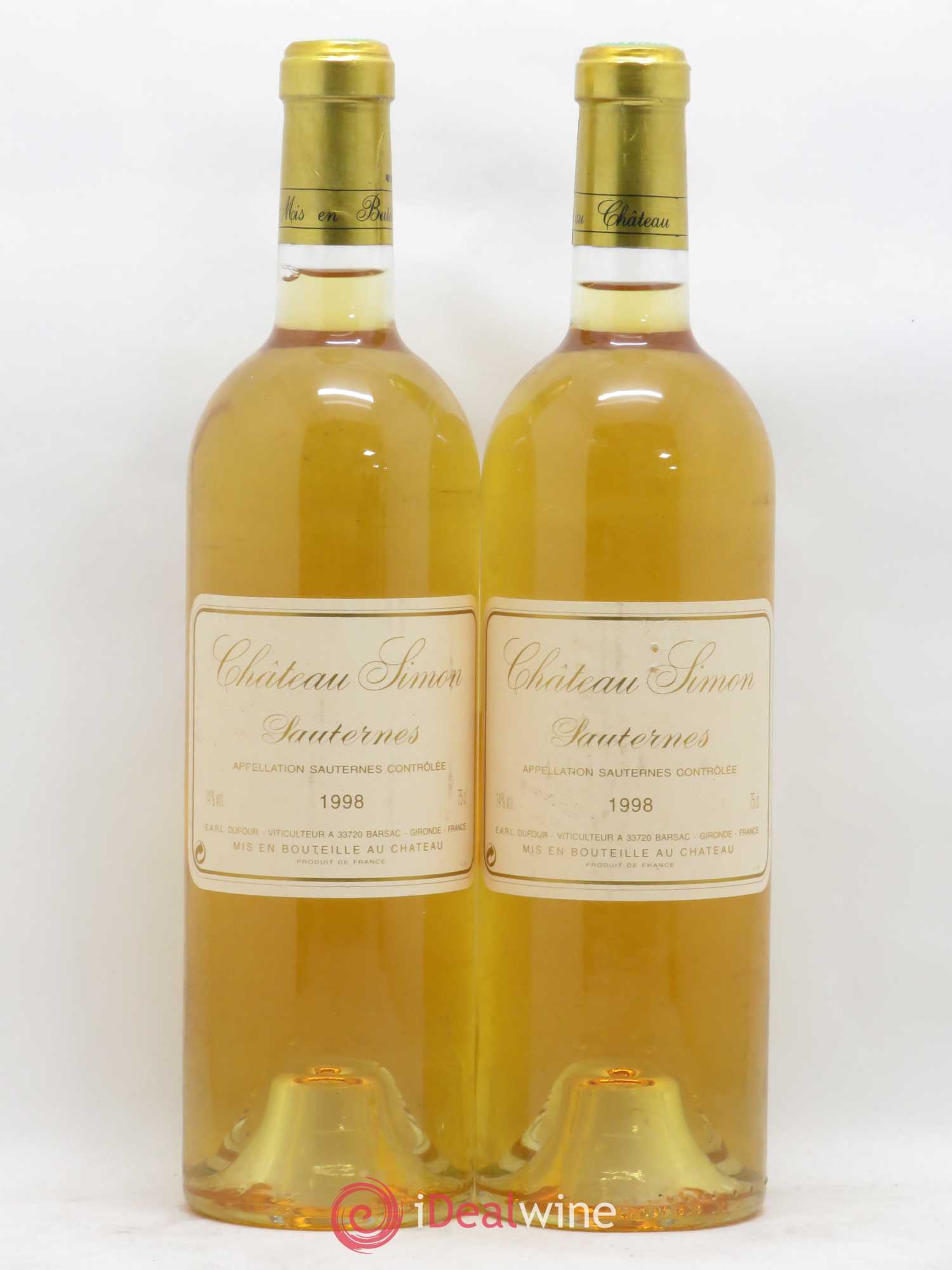 Château Simon 1998 - Lotto di 2 bottiglie - 0