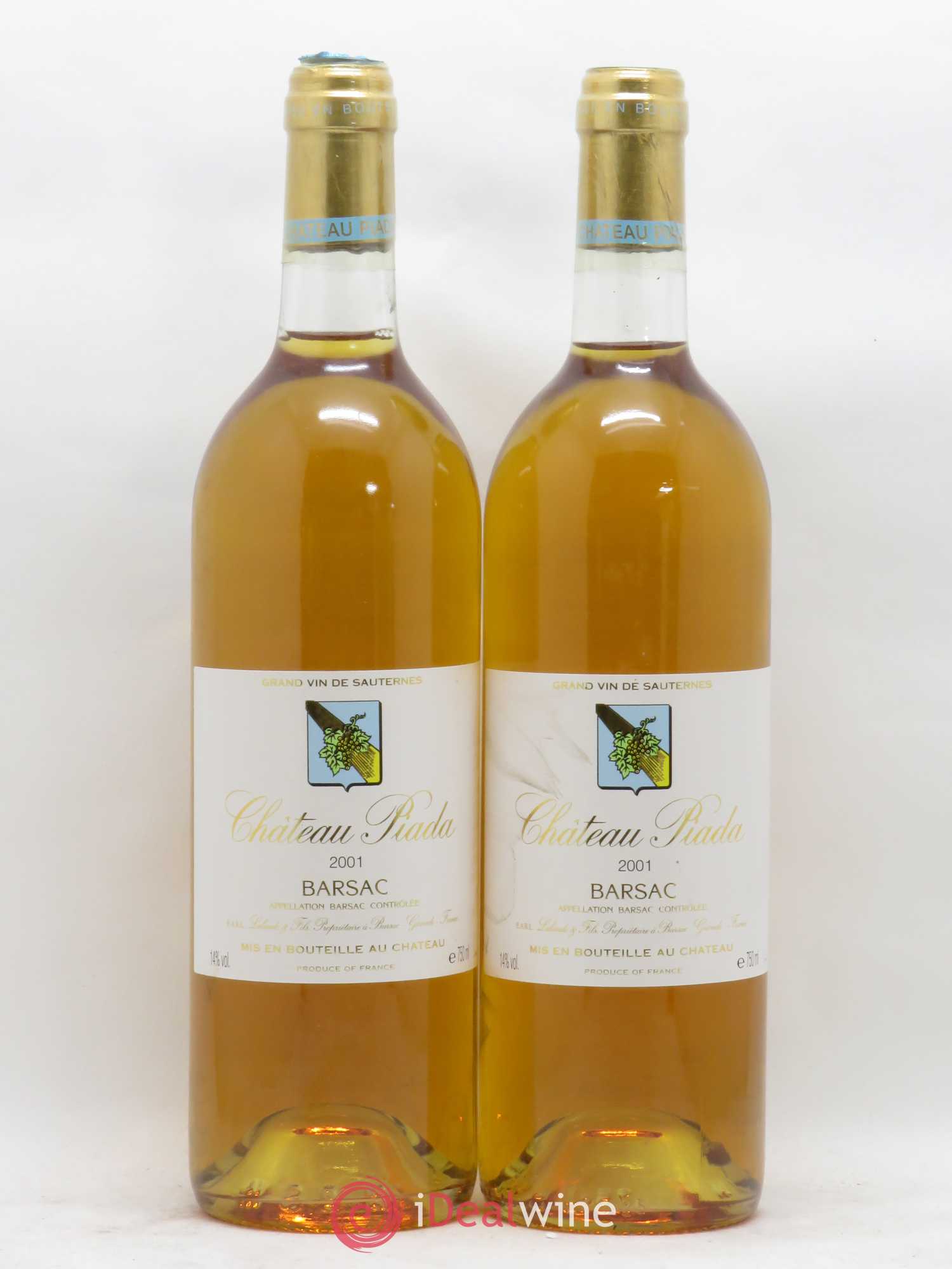 Château Piada 2001 - Lotto di 2 bottiglie - 0
