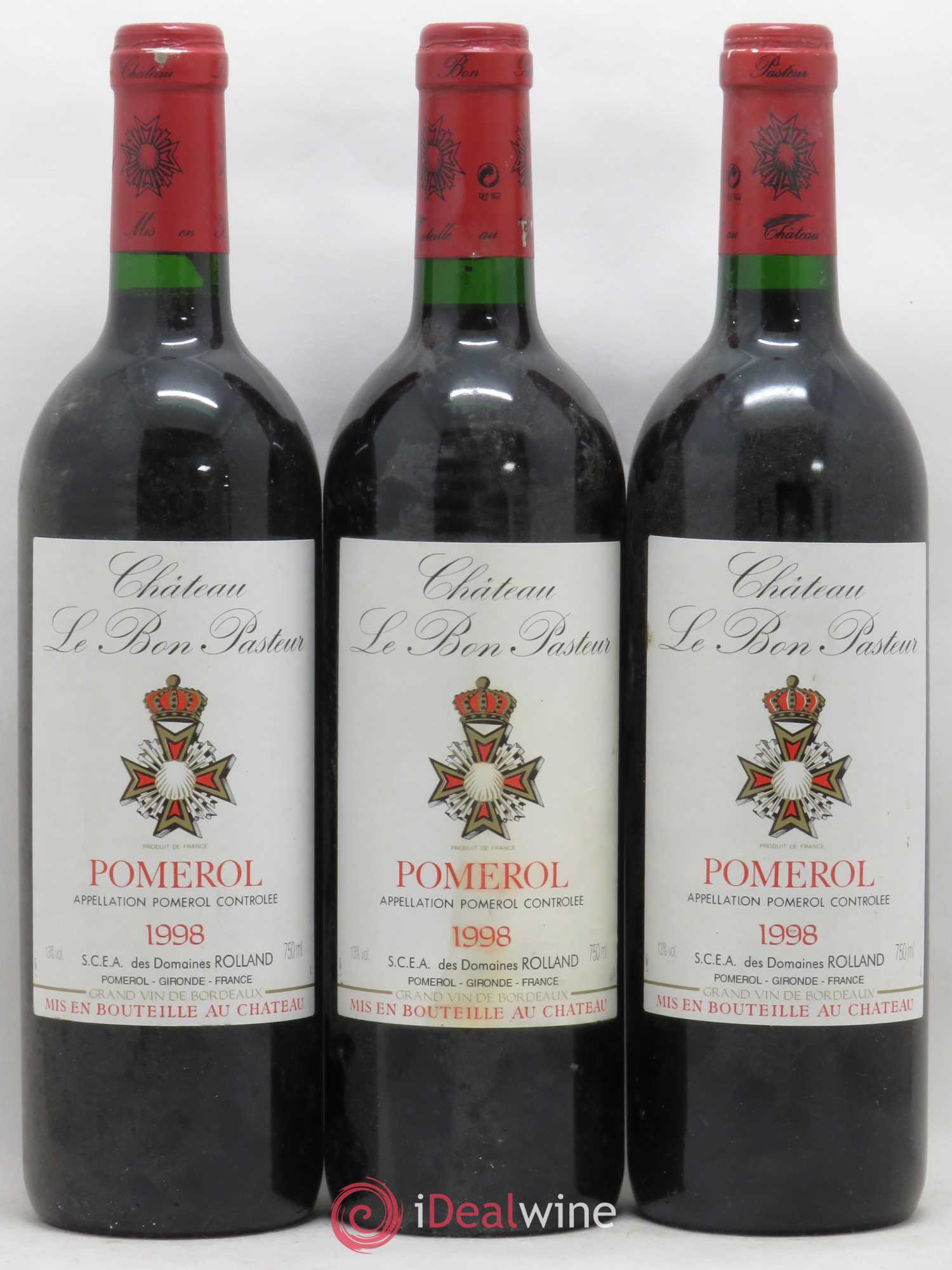 Château le Bon Pasteur 1998 - Lot de 3 bouteilles - 0